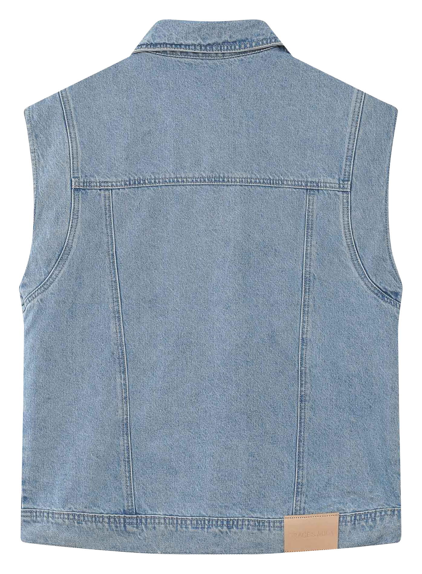 Veste oversize sans manches en denim GRACE ET MILA Bleu