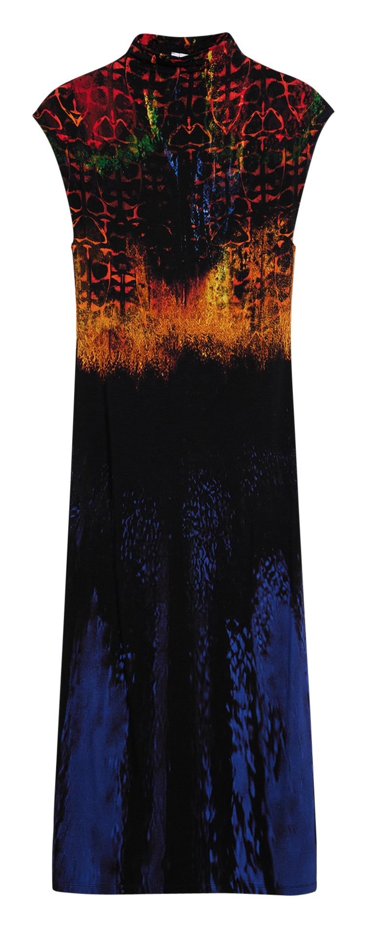 Robe longue col montant imprimé DESIGUAL Multicolore