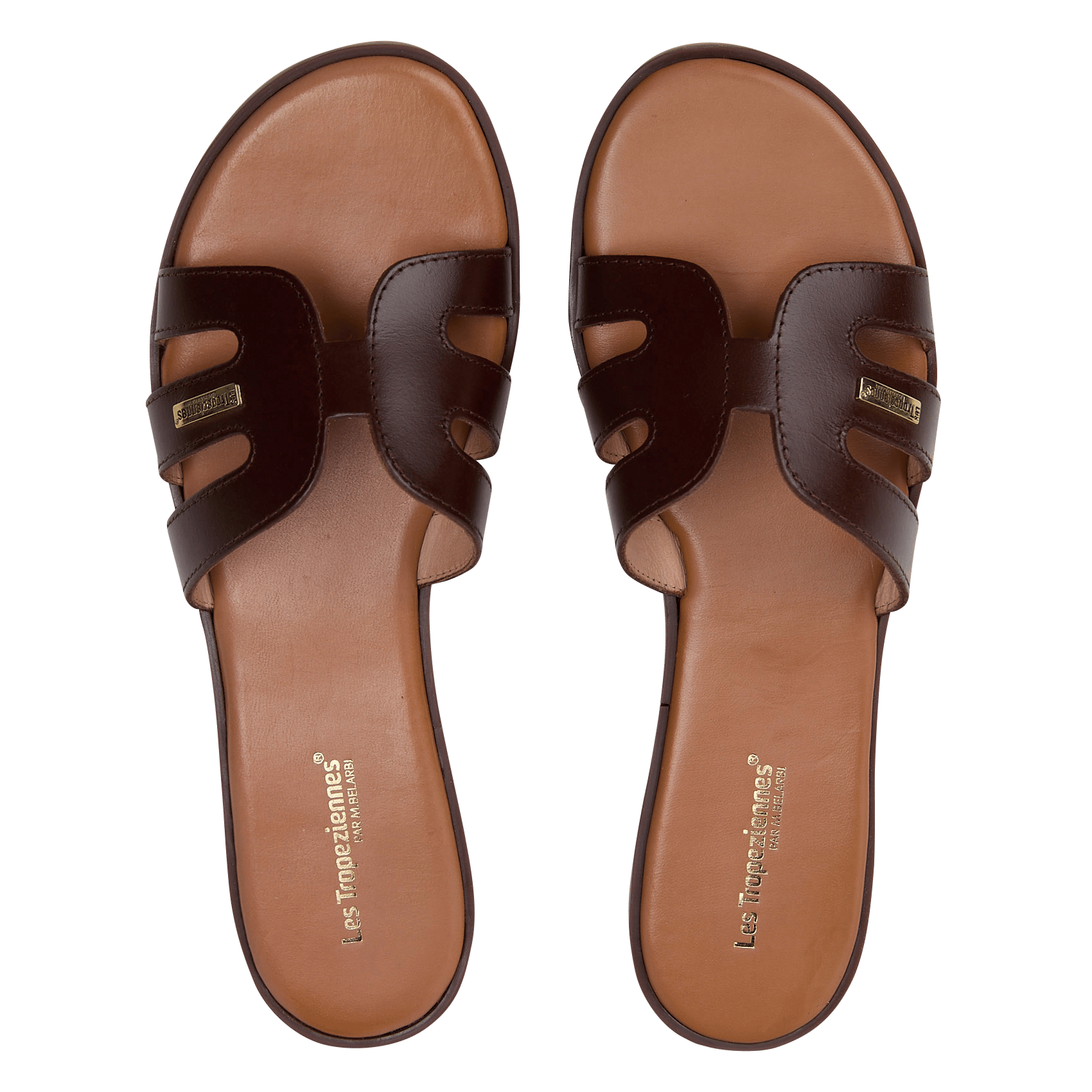 Platte leren muiltjes LES TROPEZIENNES PAR M.BELARBI Bruin