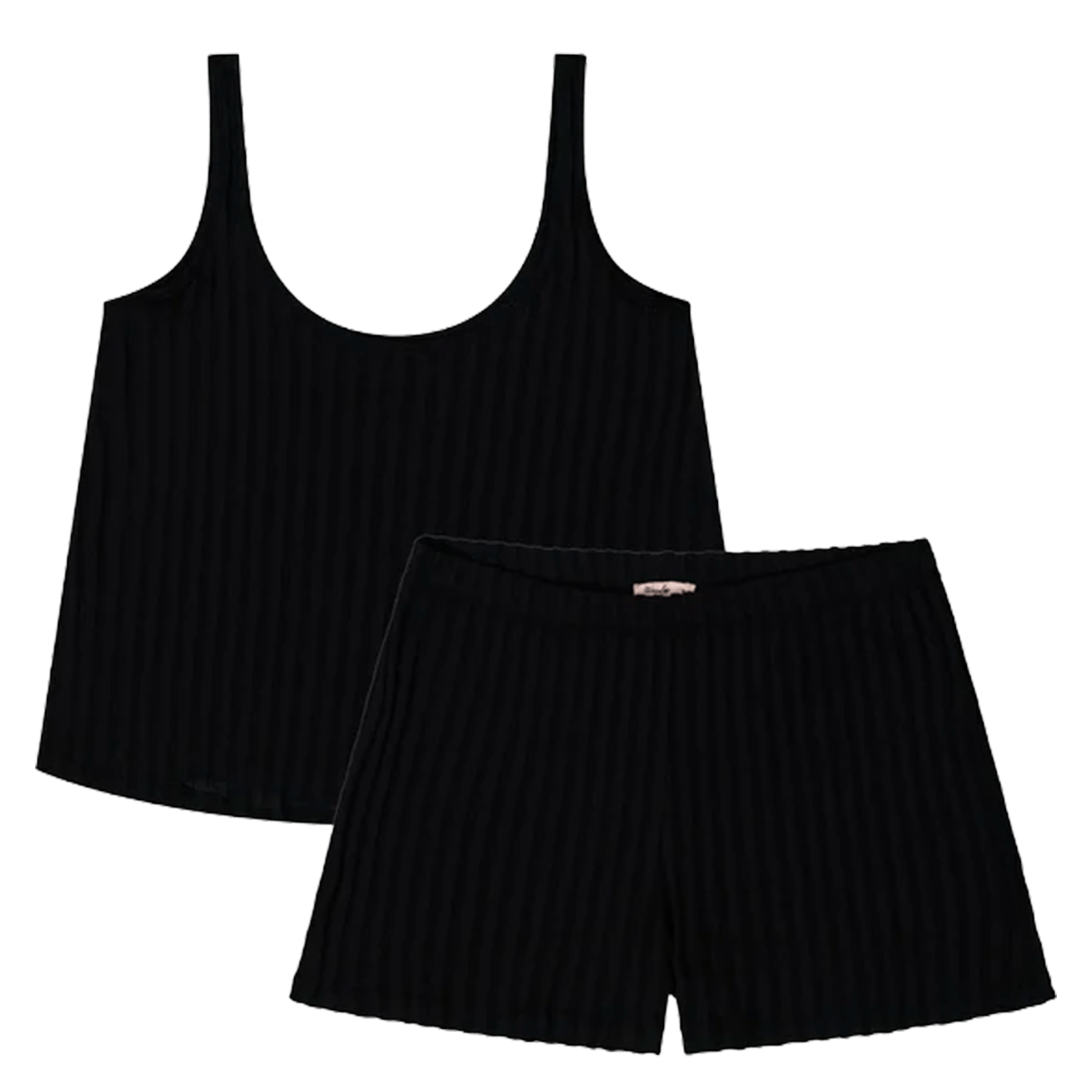 Bio-Baumwollripp-Pyjama WE ARE JOLIES Schwarz