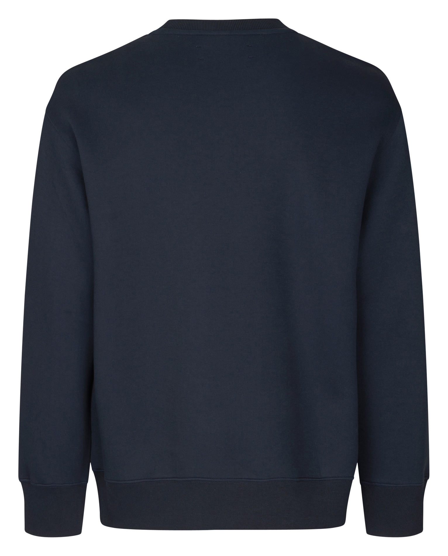 Oversized organic cotton-blend sweatshirt with round neck SAMSOE SAMSOE Blue