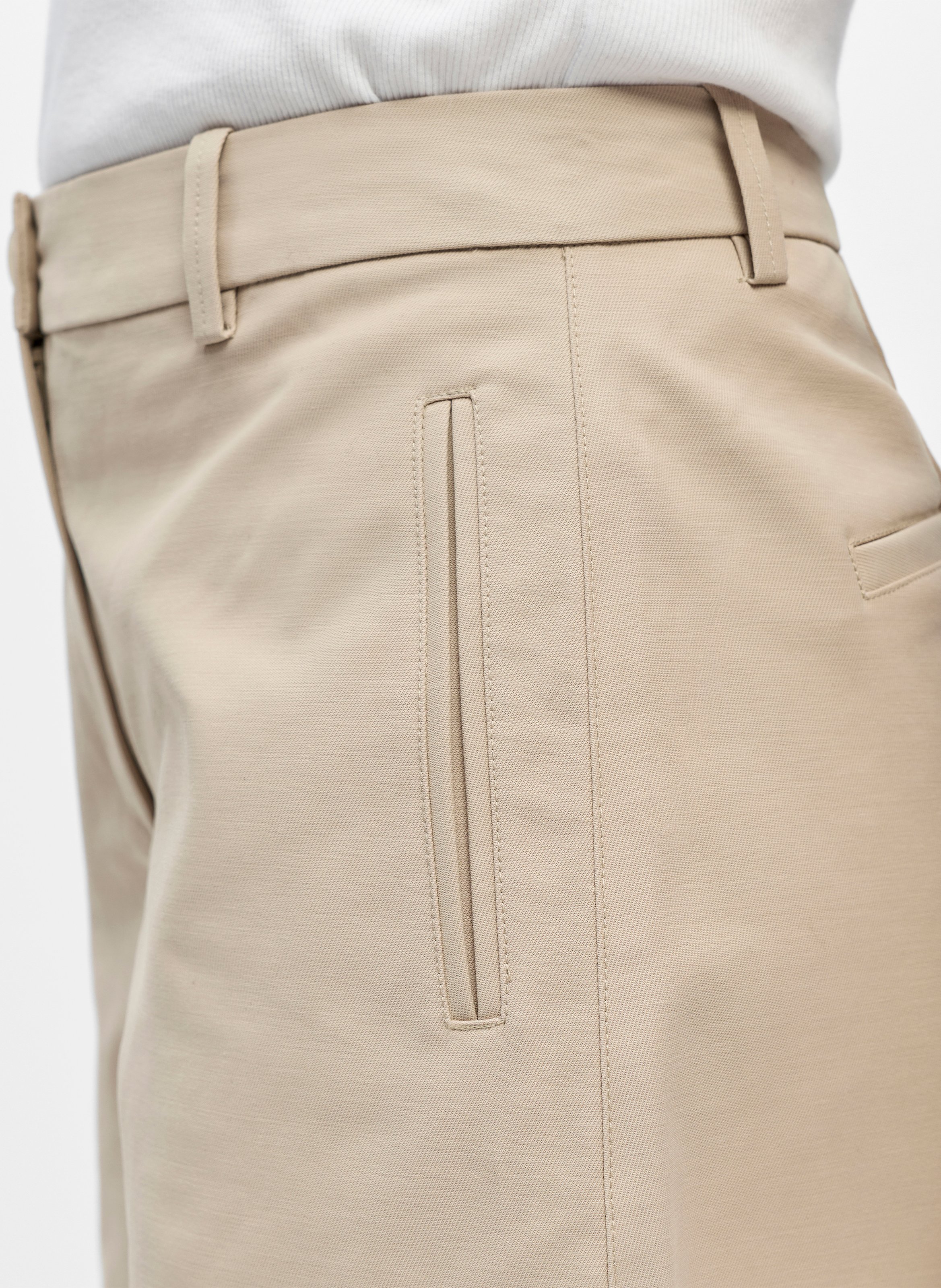 Pantalon barrel en coton organique mélangé OBJECT Marron
