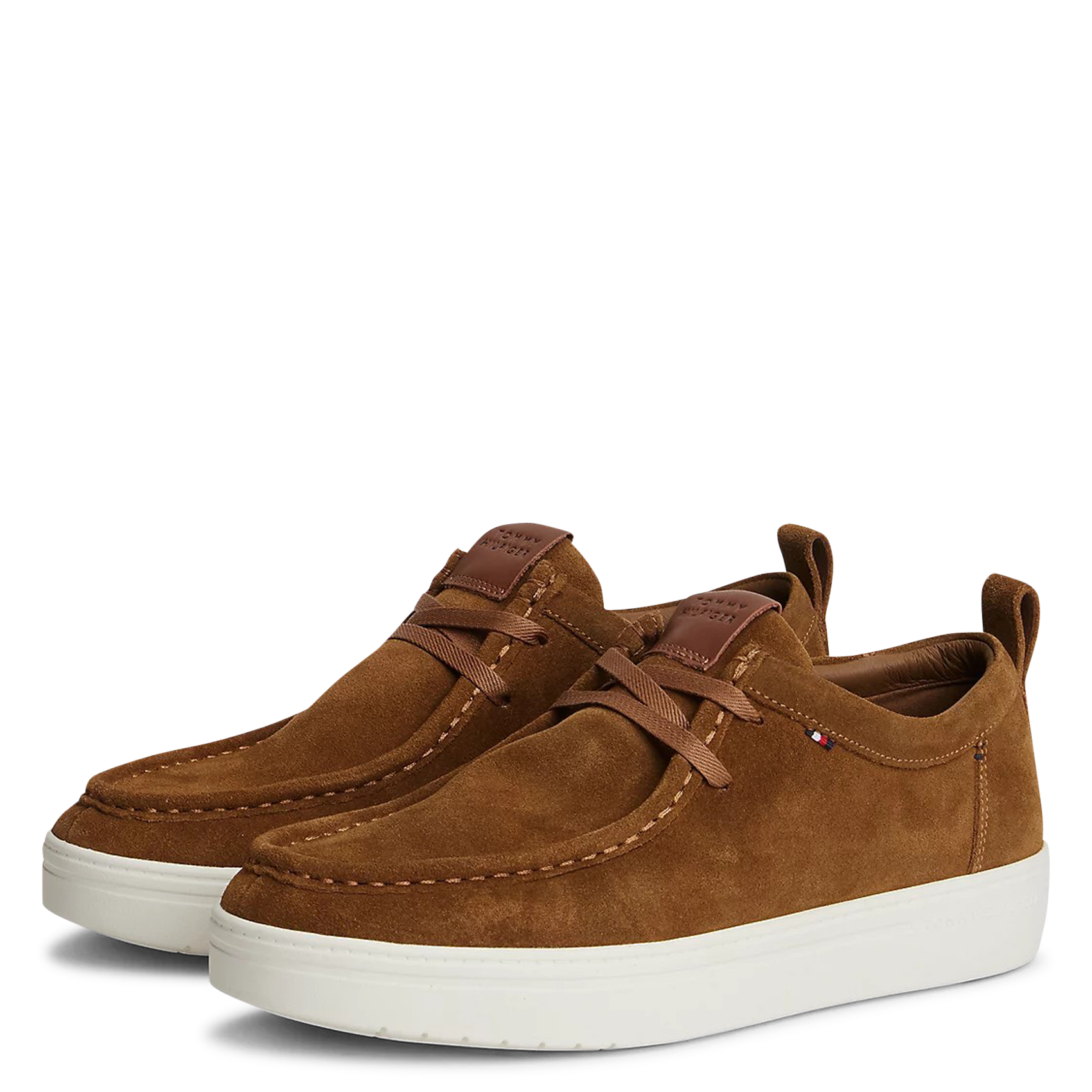 Niedrige Ledersneaker TOMMY HILFIGER Braun