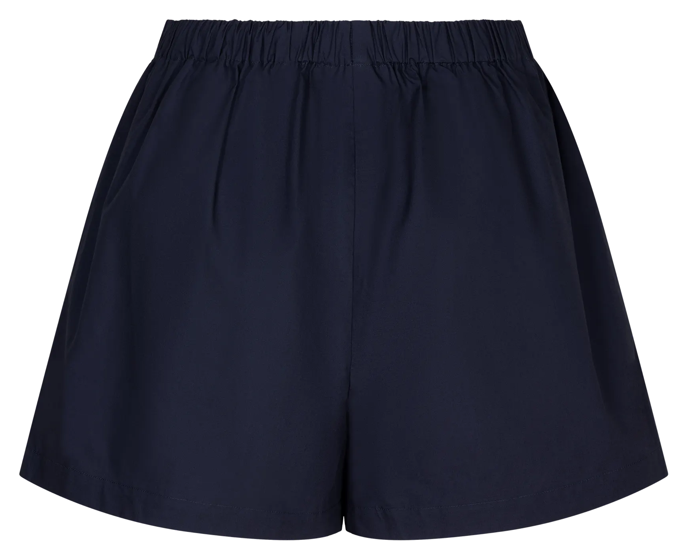 Kurze, weite einfarbige Hose mit elastischem Bund LOVE STORIES Blau