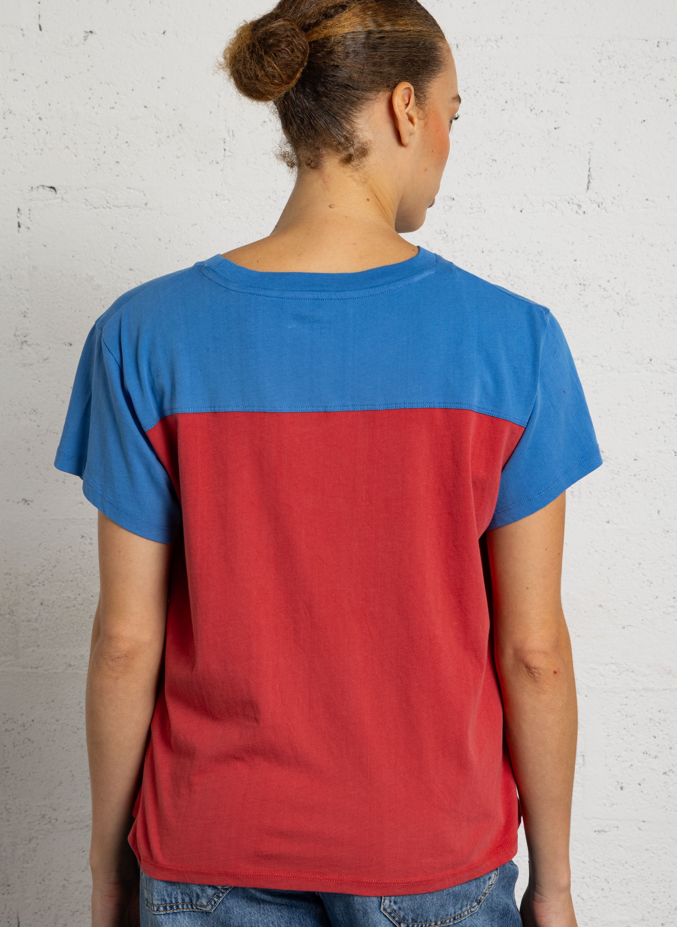 Printed organic cotton T-shirt LEON & HARPER Red