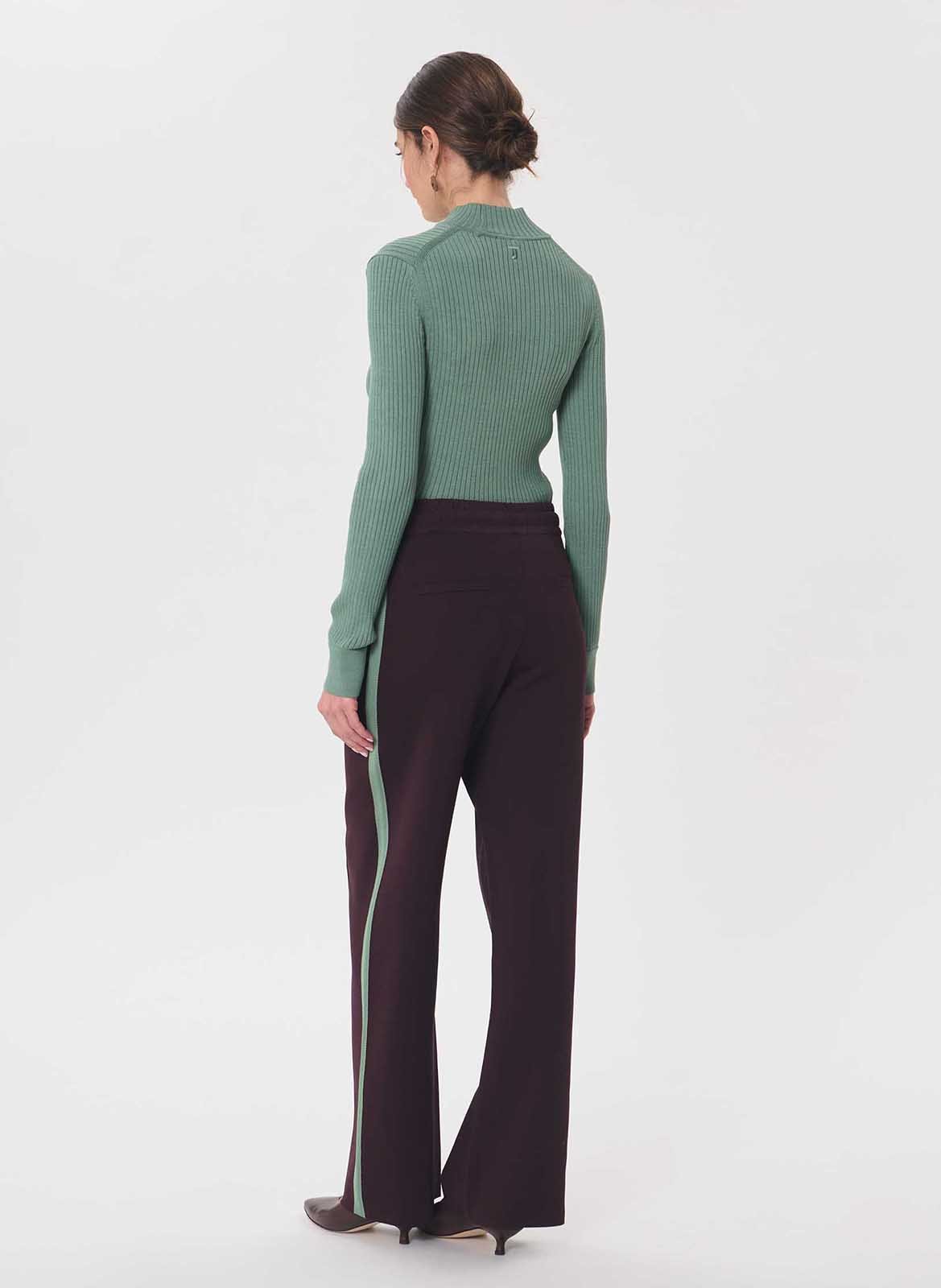 Pantalon droit taille haute TARA JARMON Violet