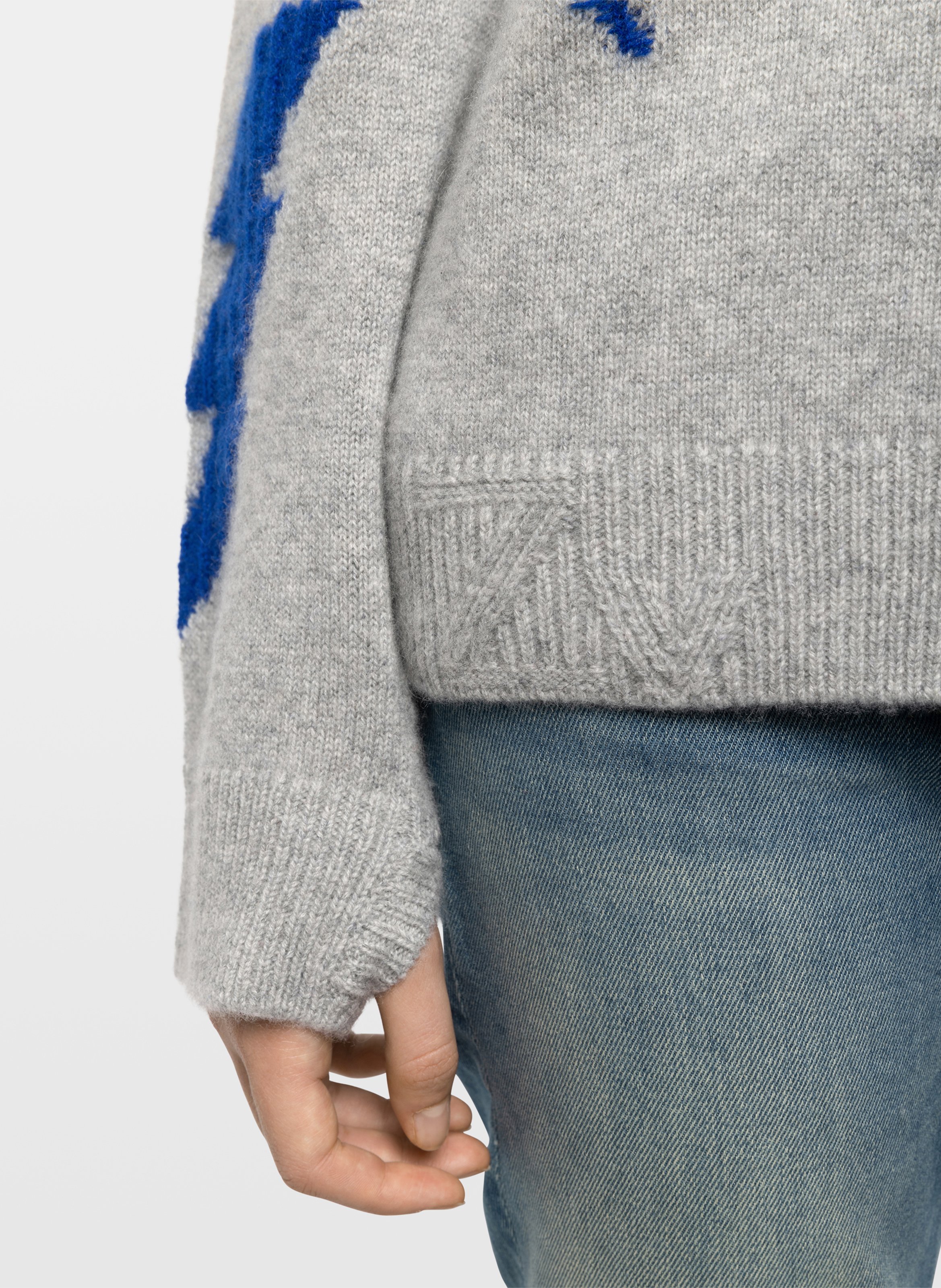 Ruimvallend kasjmieren vest met V-hals ZADIG&VOLTAIRE Grijs