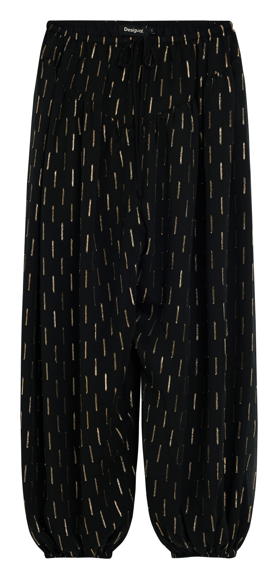 Wijde broek met motiefje DESIGUAL Zwart