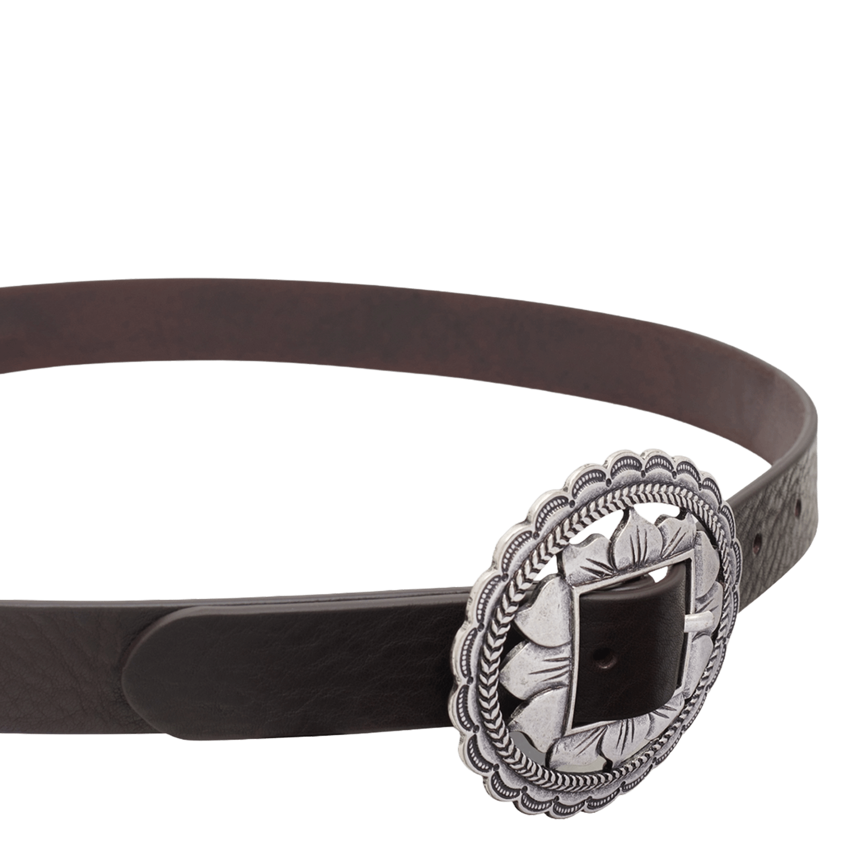 Leather belt with stylish buckle GERARD DAREL Brown