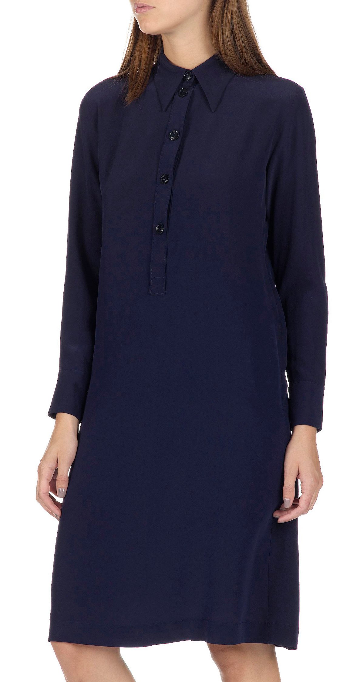 Silk shirt dress  MOMONI Blue