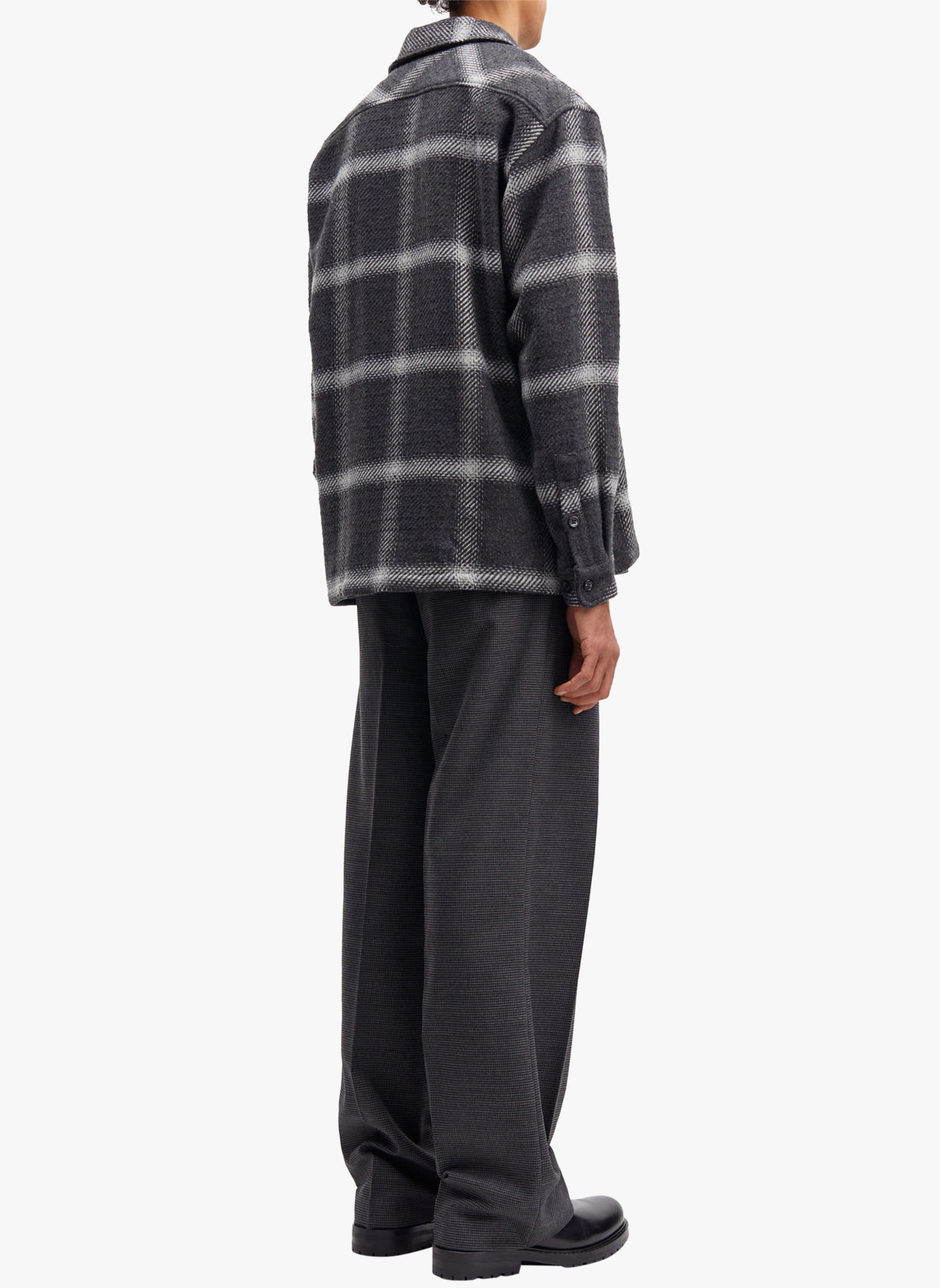 Karierte Hemdjacke mit klassischem Kragen SAMSOE SAMSOE Grau