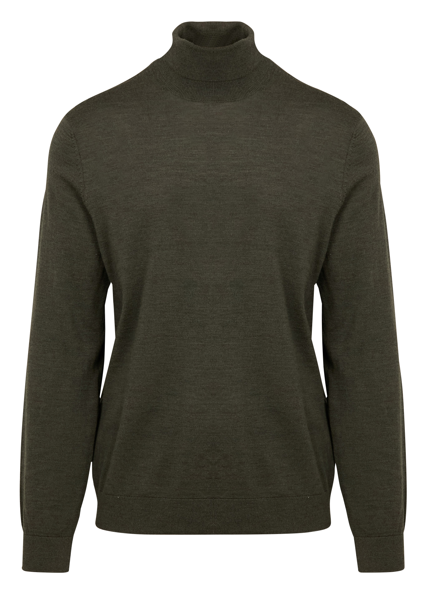 Merino wool turtleneck sweater SELECTED Green