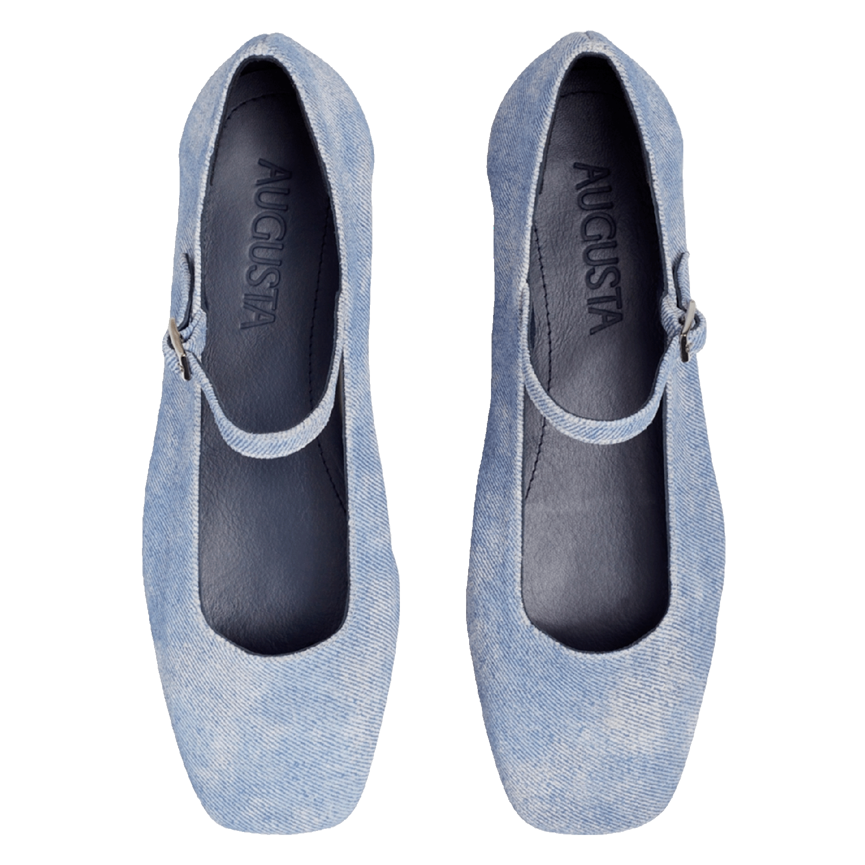 Ballerines en denim AUGUSTA Bleu