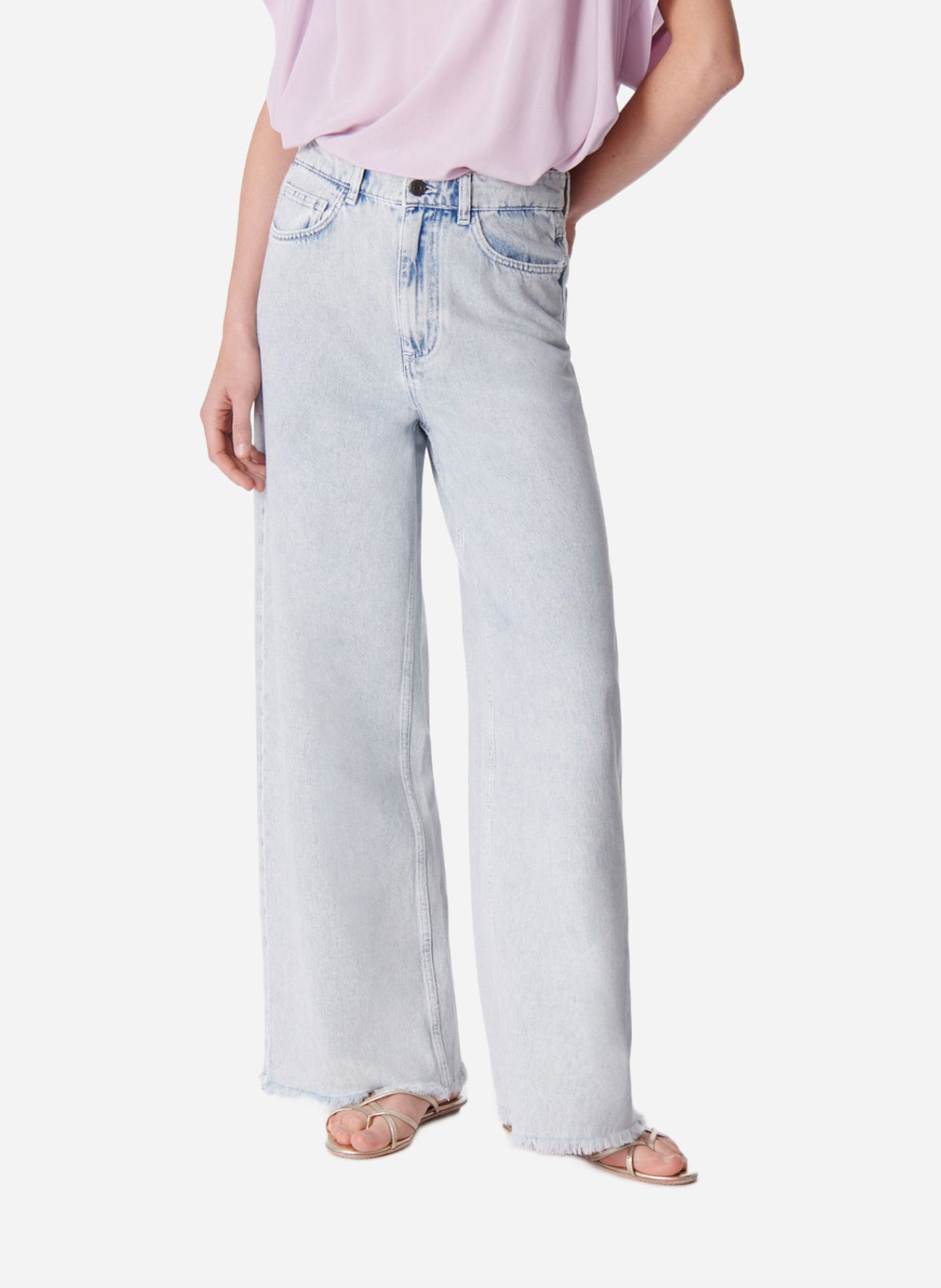 Weite Stone Washed Denim-Jeans VANESSA BRUNO Blau