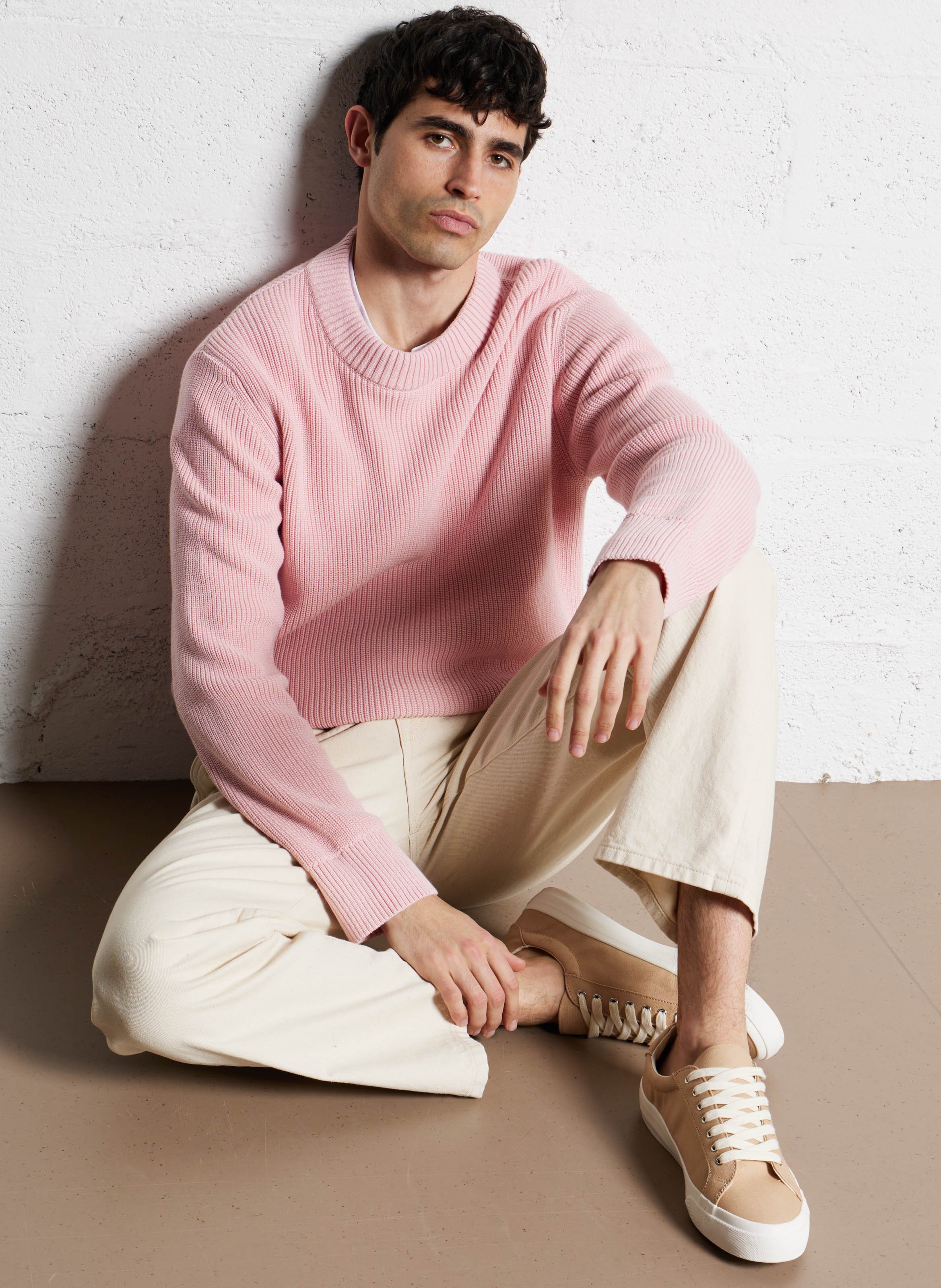 Weite Hose mit italienischen Taschen SELECTED Beige