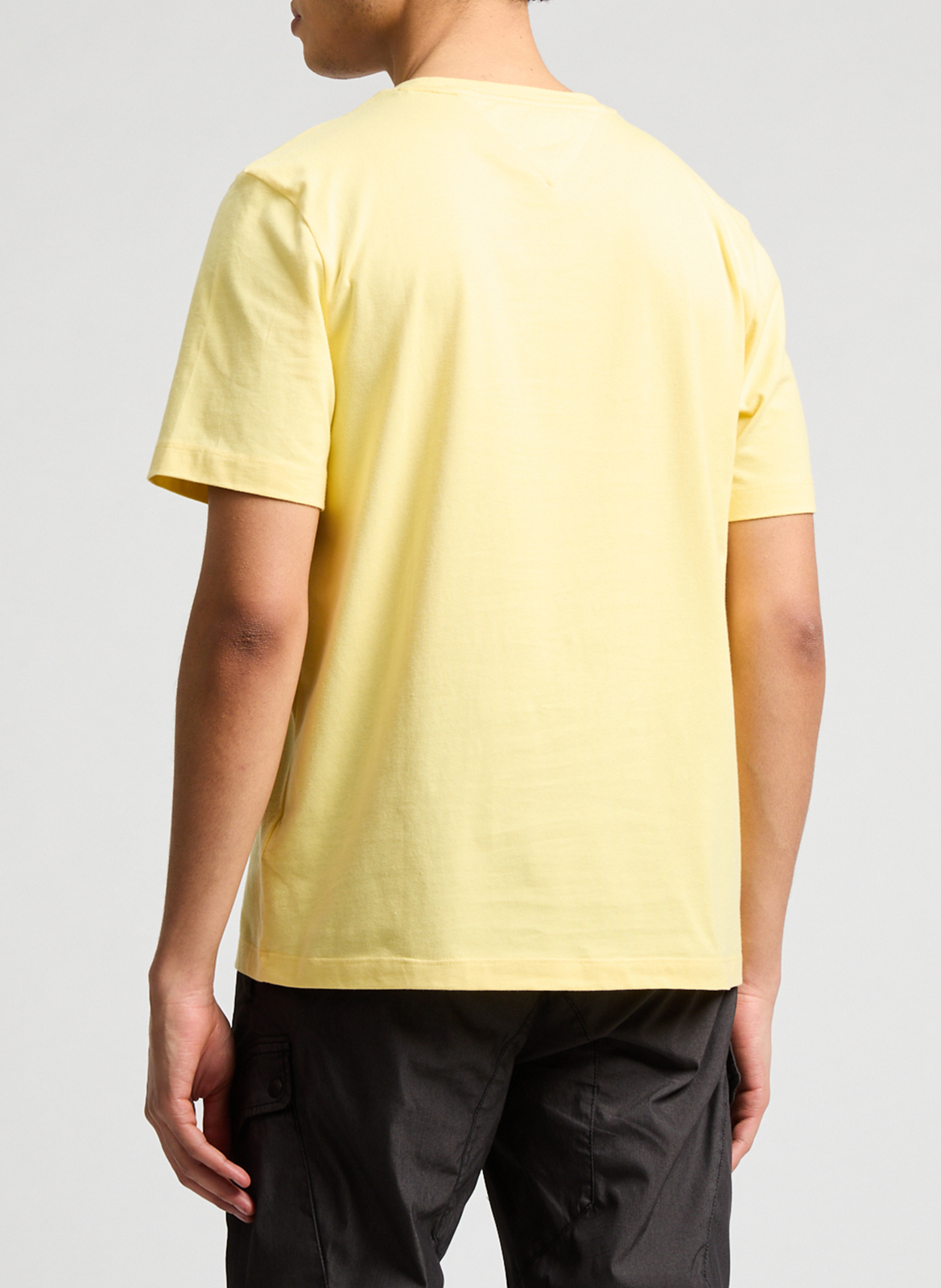 Round-neck cotton T-shirt Yellow