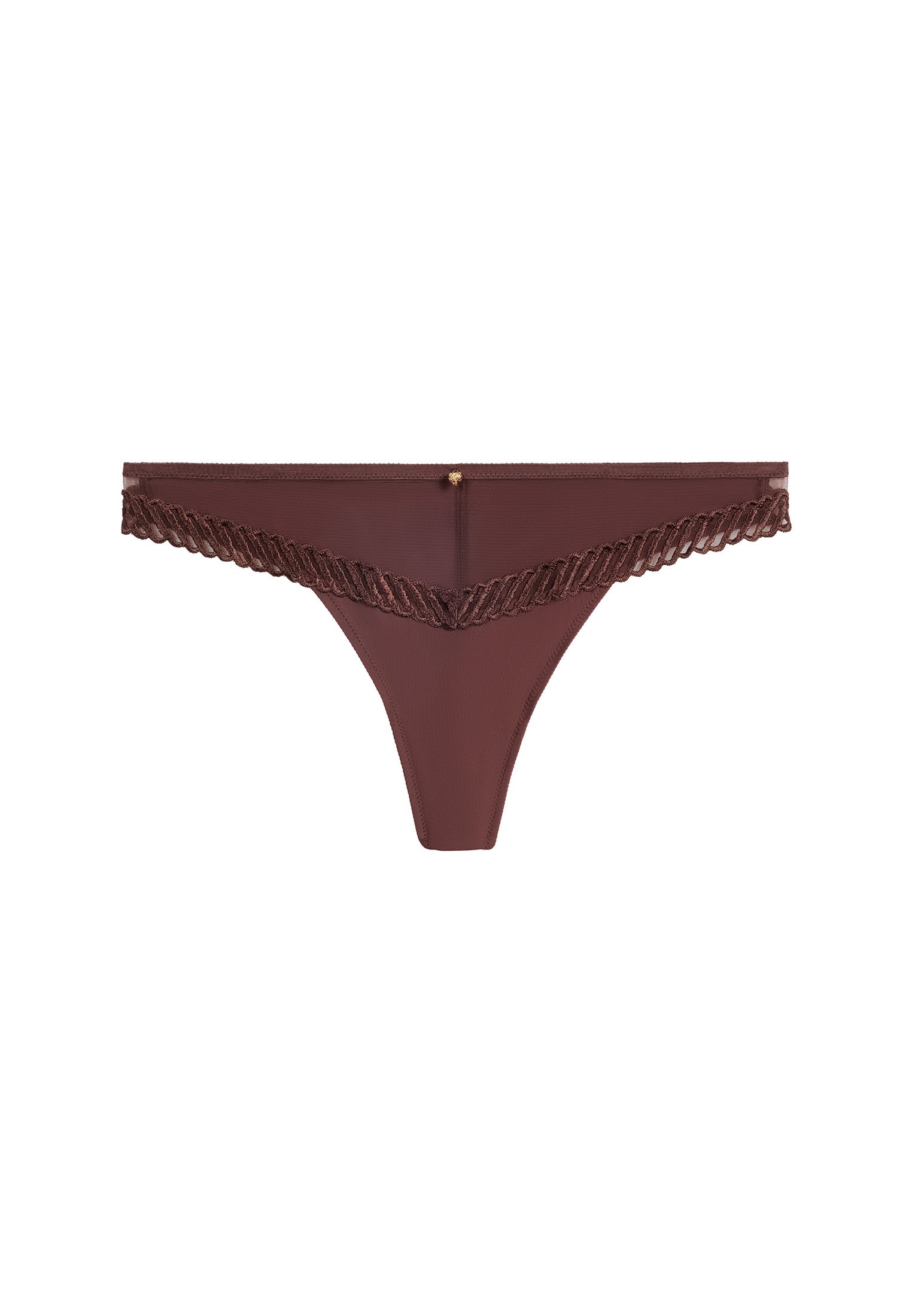 Cotton tanga AUBADE Brown