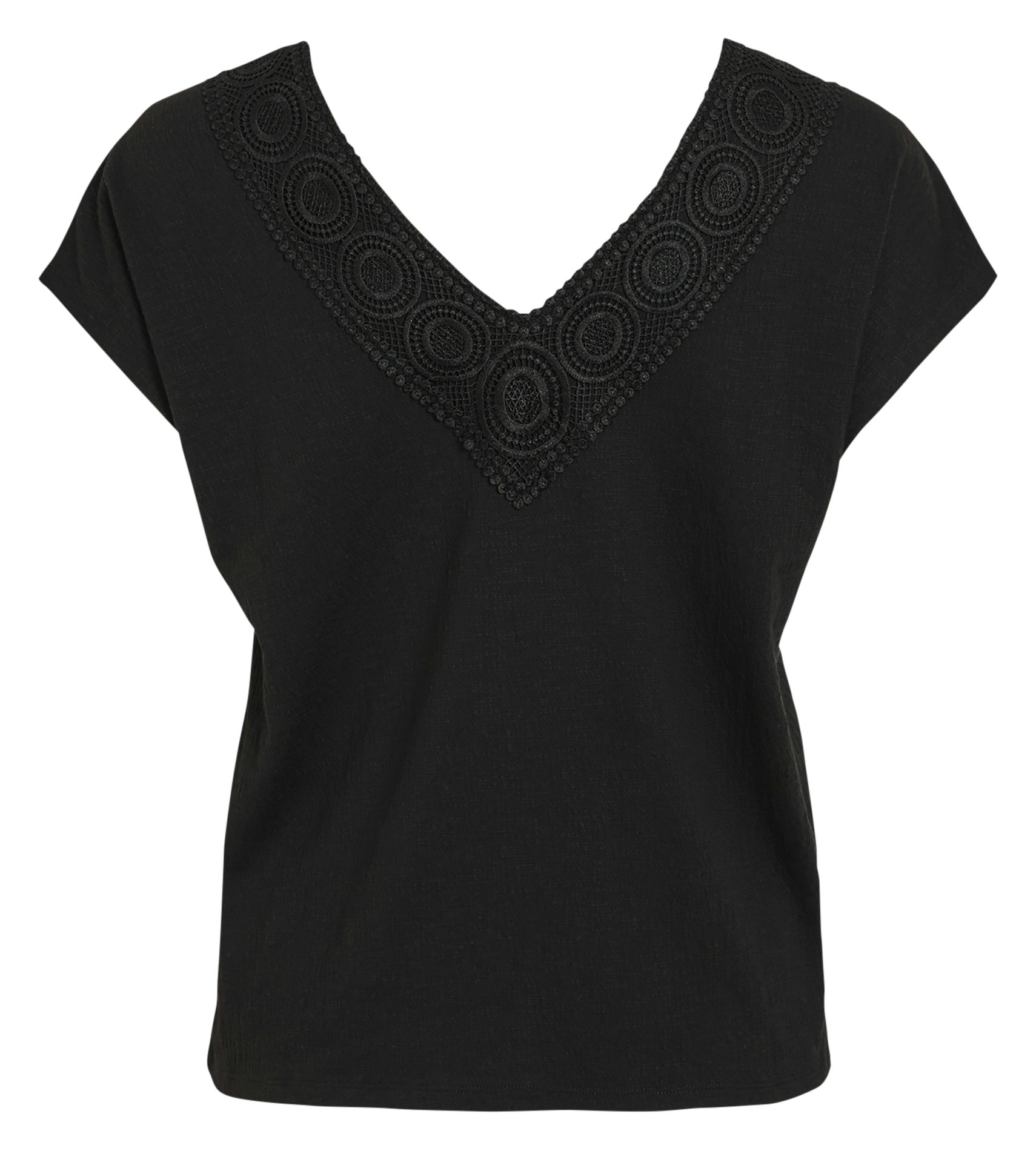 Top in gerecyclede gemengde vezels  Black beauty