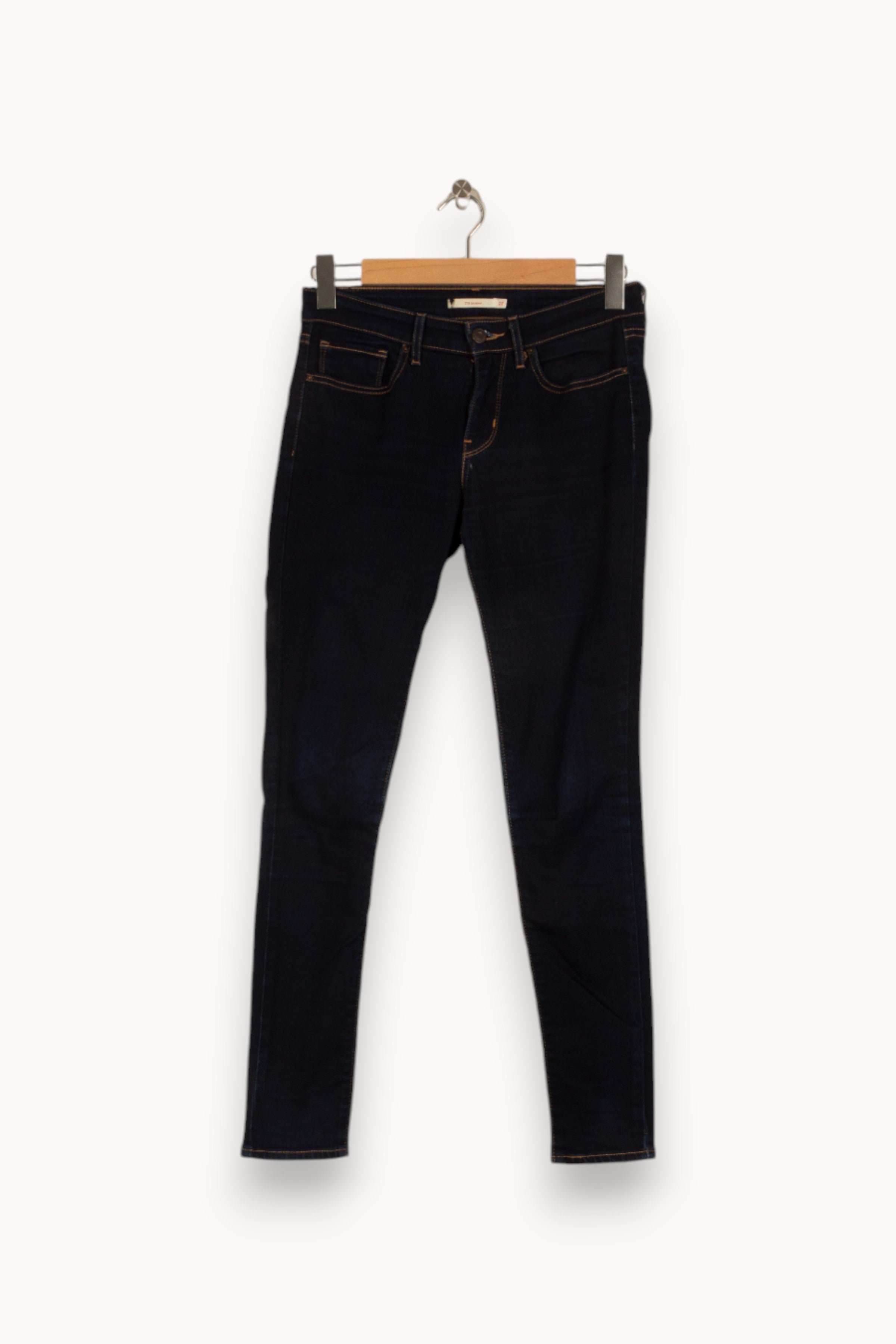 Cropped slim jeans with studs LEVI'S - Seconde main Blue