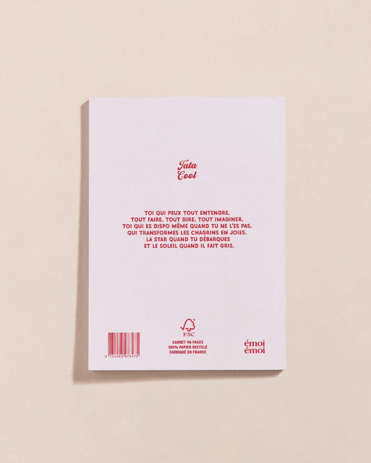 Le carnet tata cool EMOI EMOI Blanc