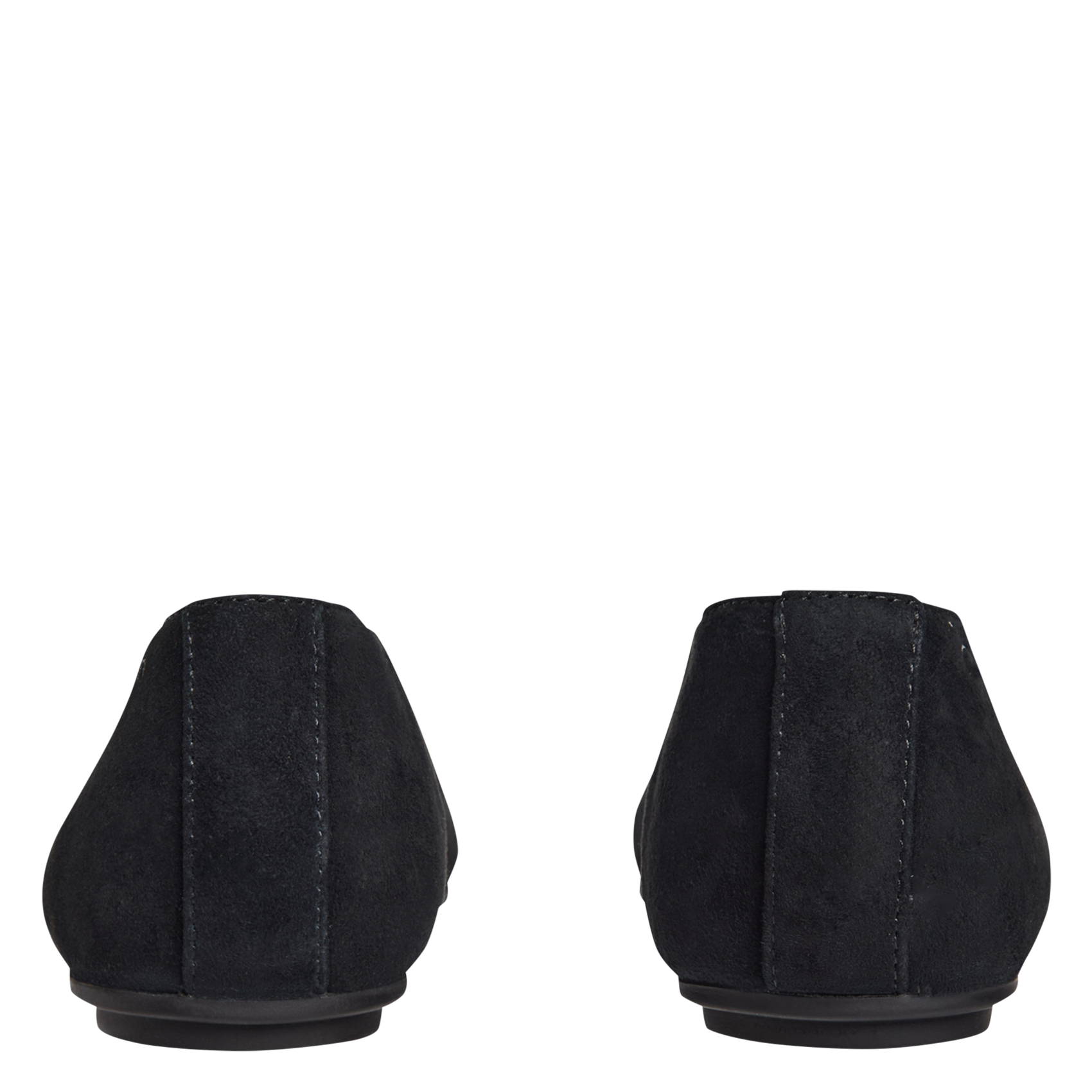 Plain suede leather ballerina flats CALVIN KLEIN Black