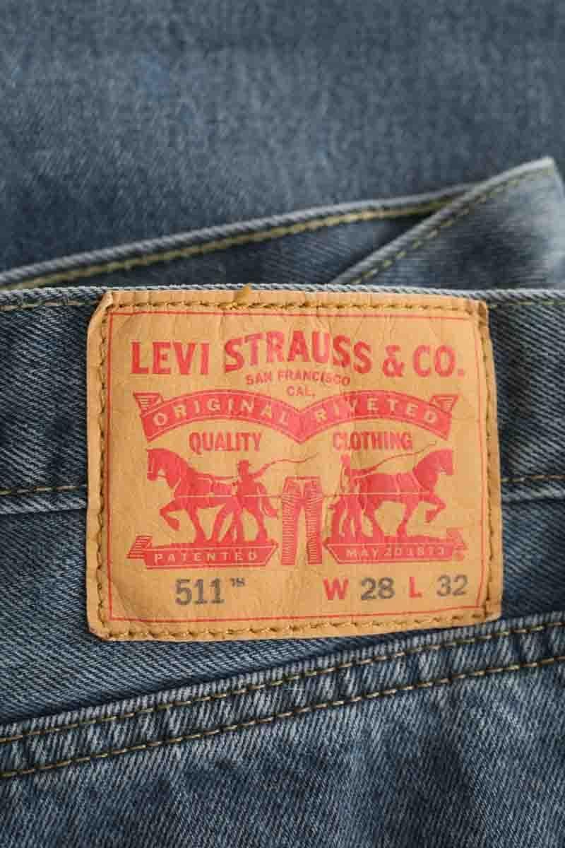 511 Straight Leg Cotton Jeans LEVI'S - Seconde main Blue
