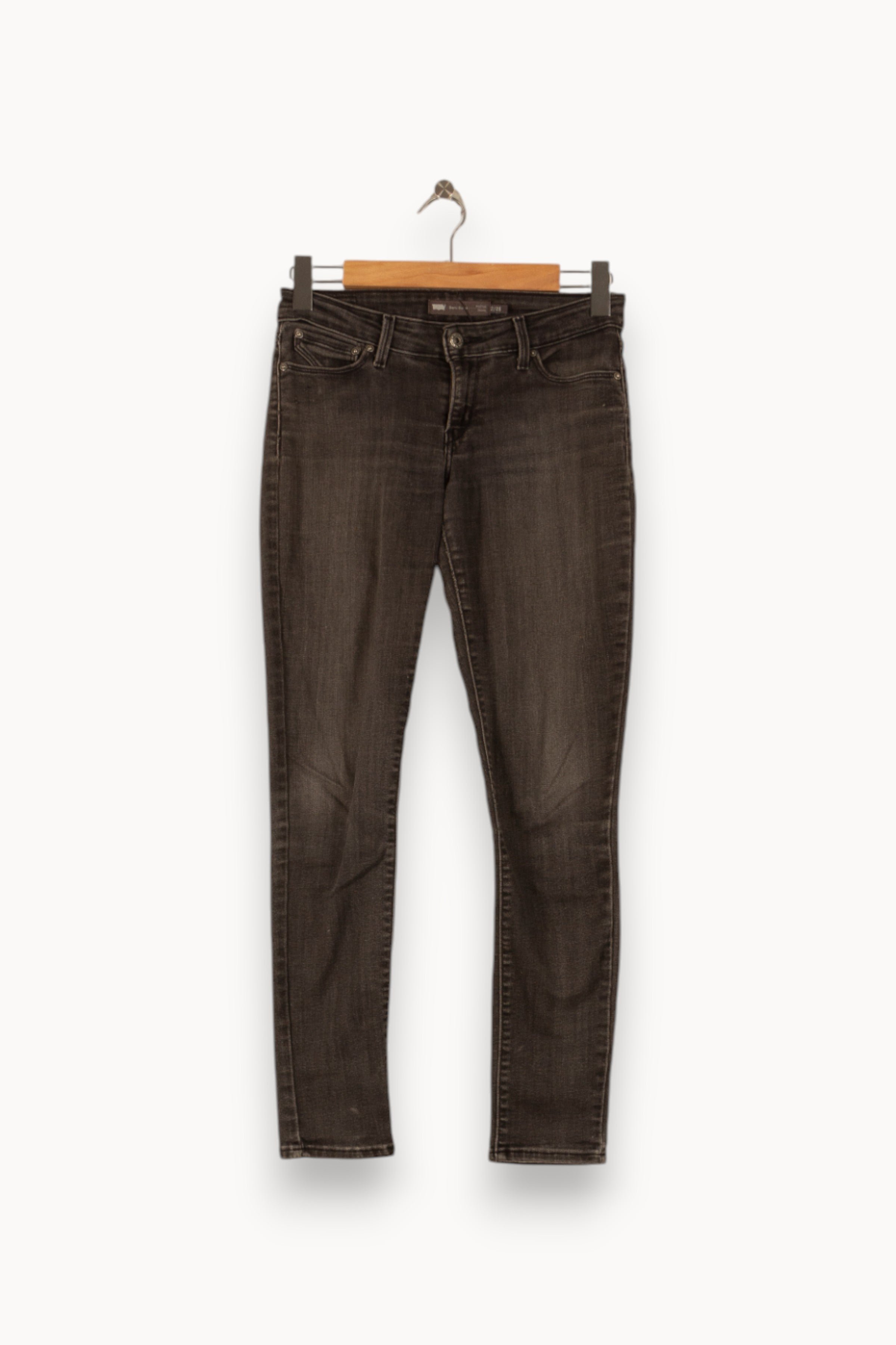 Cropped slim jeans with studs LEVI'S - Seconde main Grey