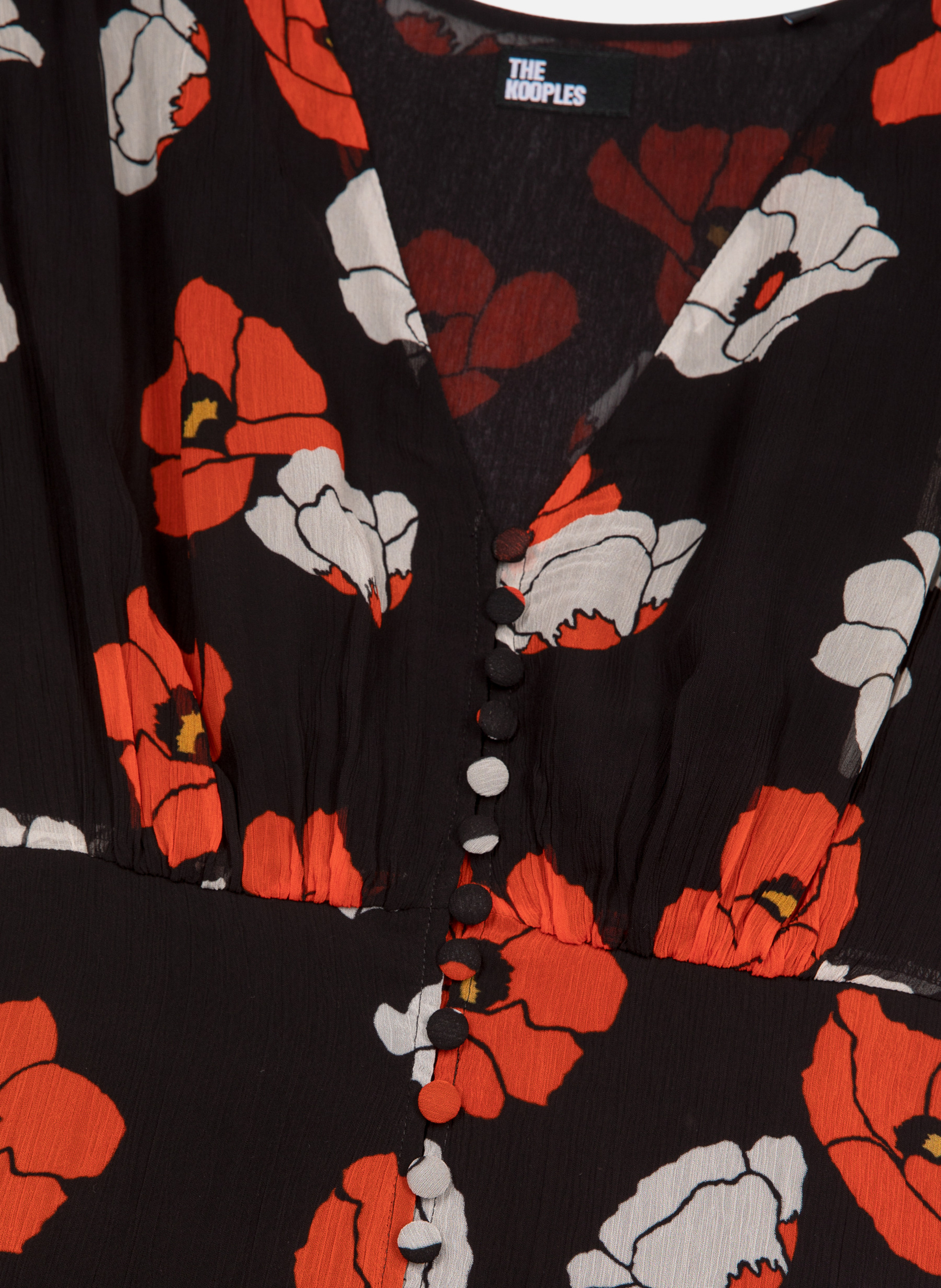 Floral print long dress THE KOOPLES Black