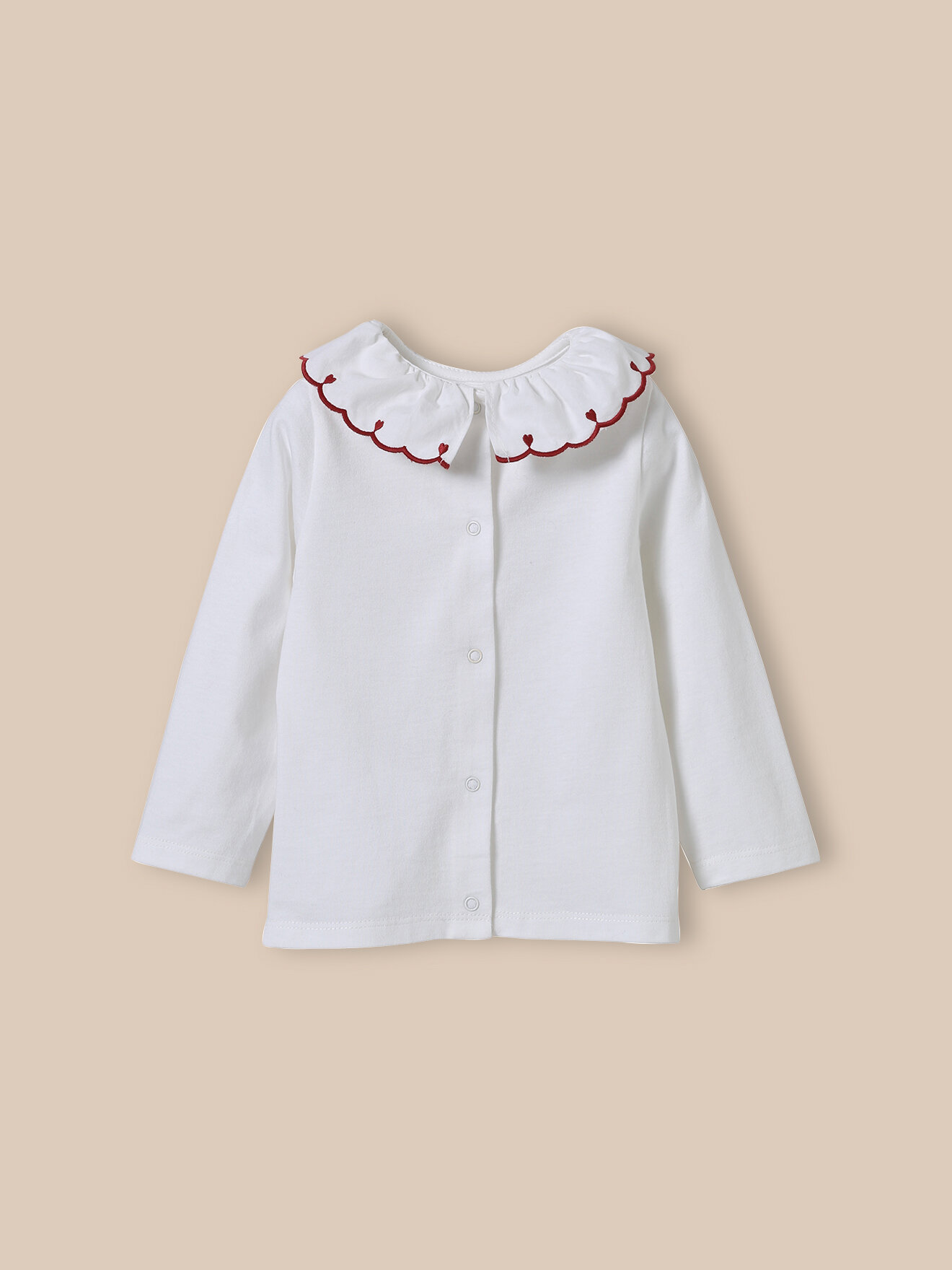 Embroidered organic cotton T-shirt CYRILLUS White