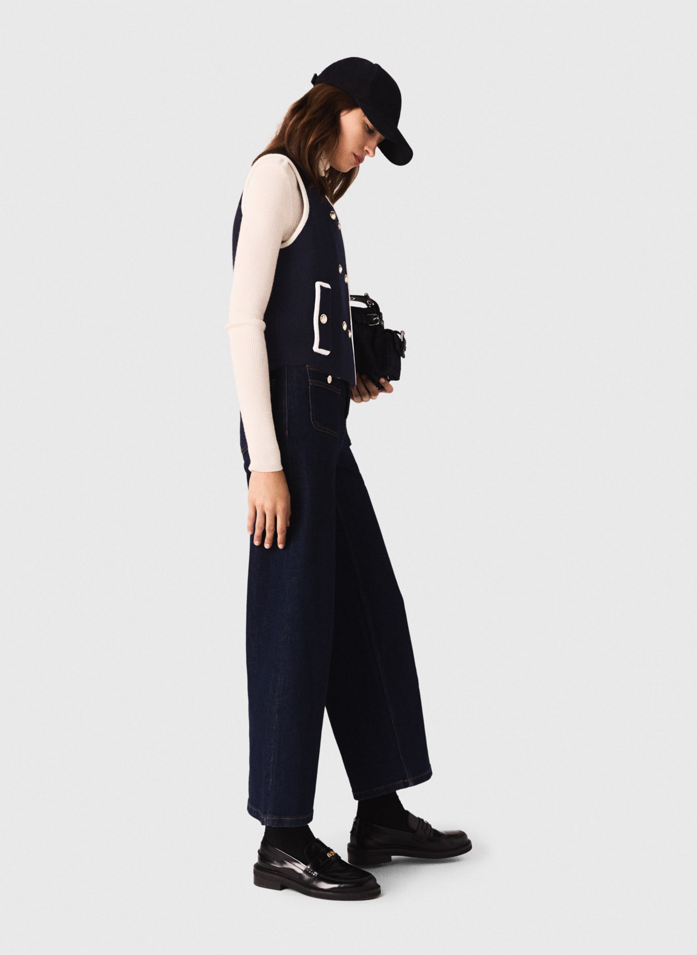 Pull col rond MAJE Bleu