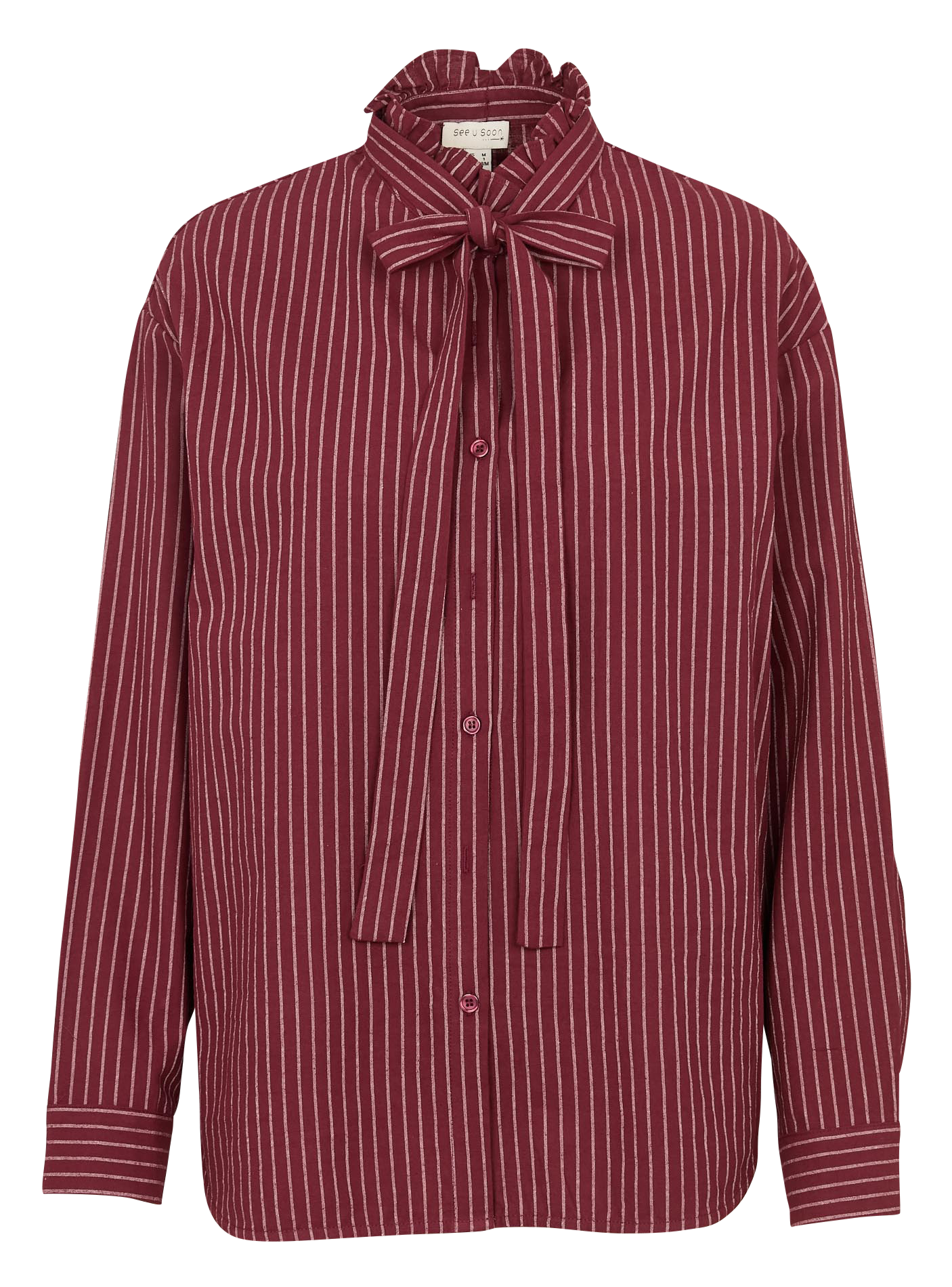 Chemise oversize en coton SEE U SOON Prune