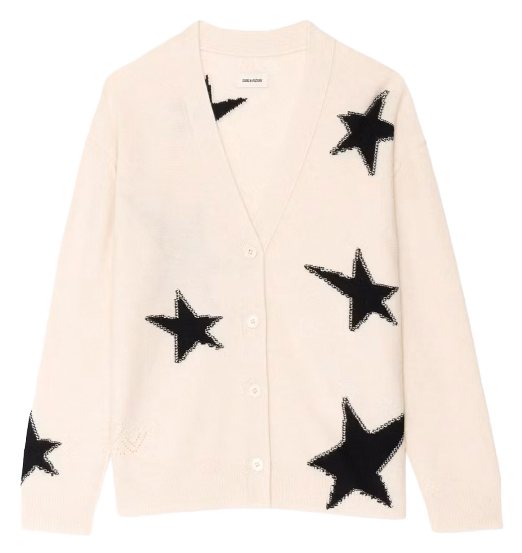 V-Ausschnitt Weste mit Muster ZADIG&VOLTAIRE Weiss