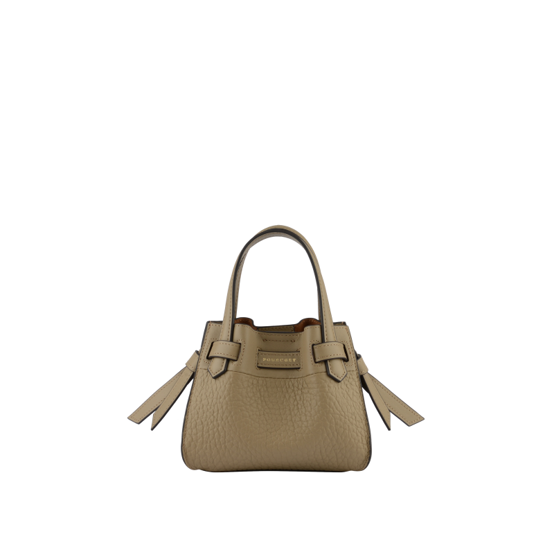 Handbag - cowhide leather POURCHET Brown
