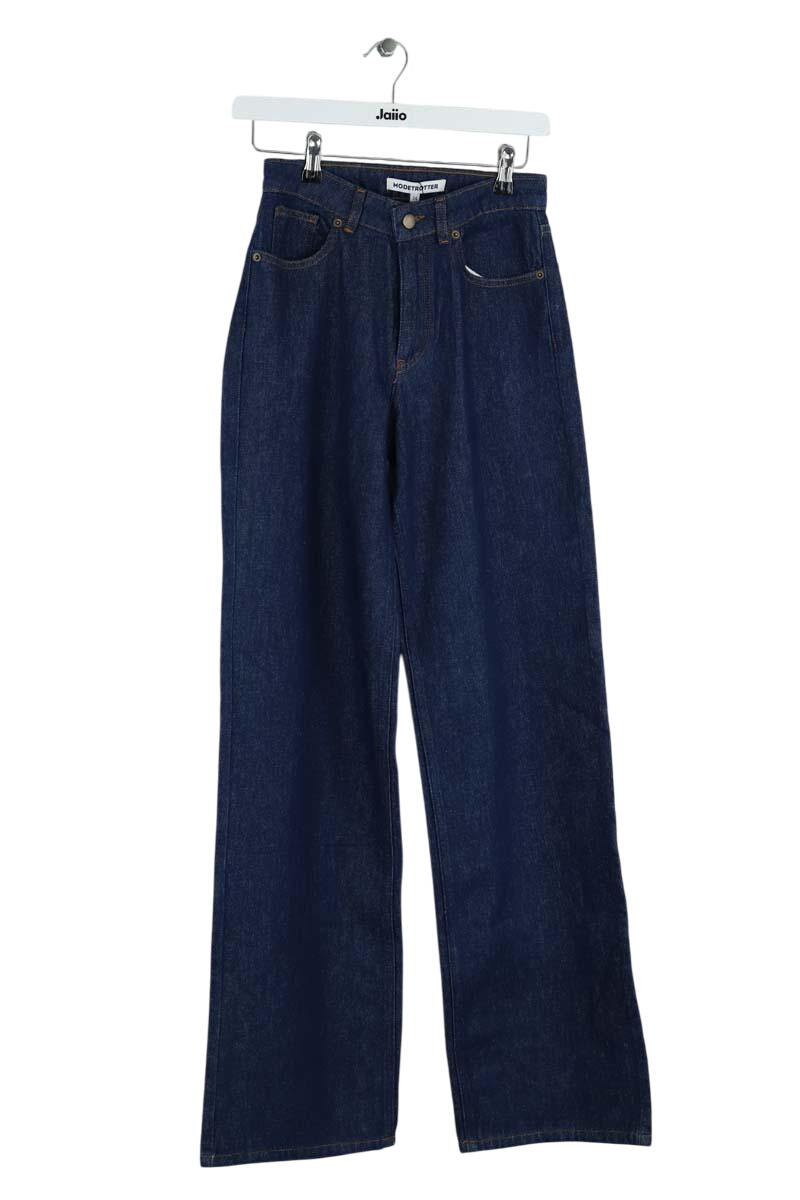 Wide-leg cotton jeans MODETROTTER - Seconde Main Blue