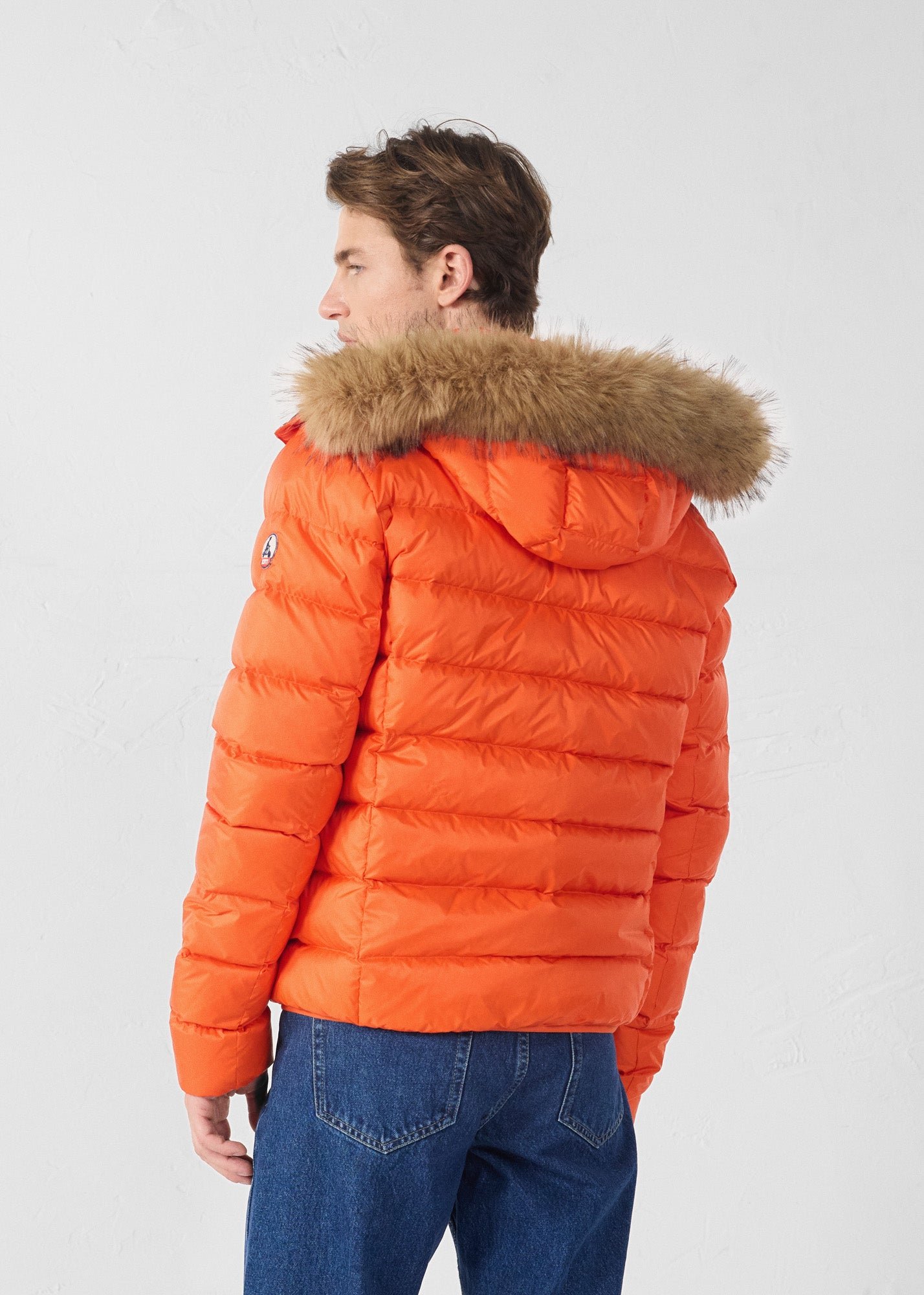 Short hooded prestige puffer jacket JOTT Red