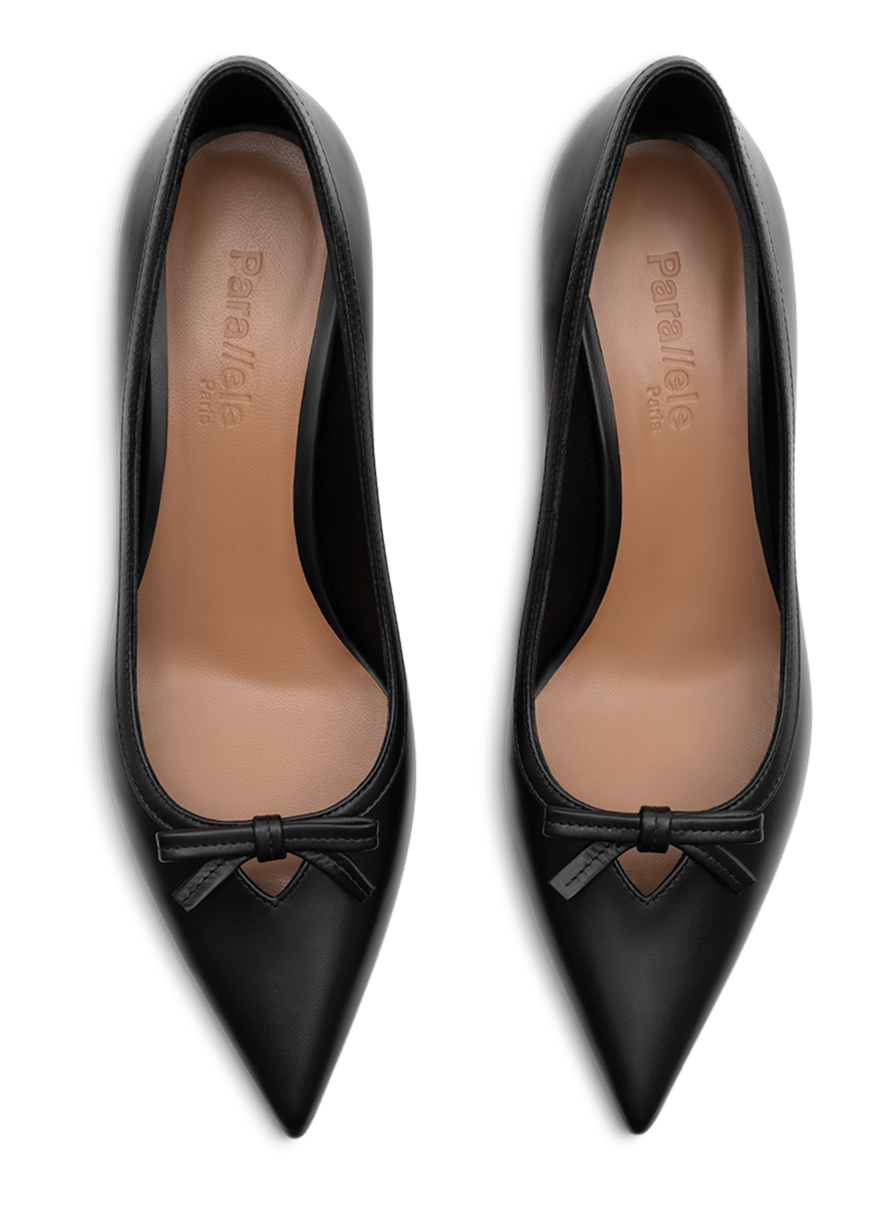 Smooth black calf leather pumps PARALLELE PARIS Black