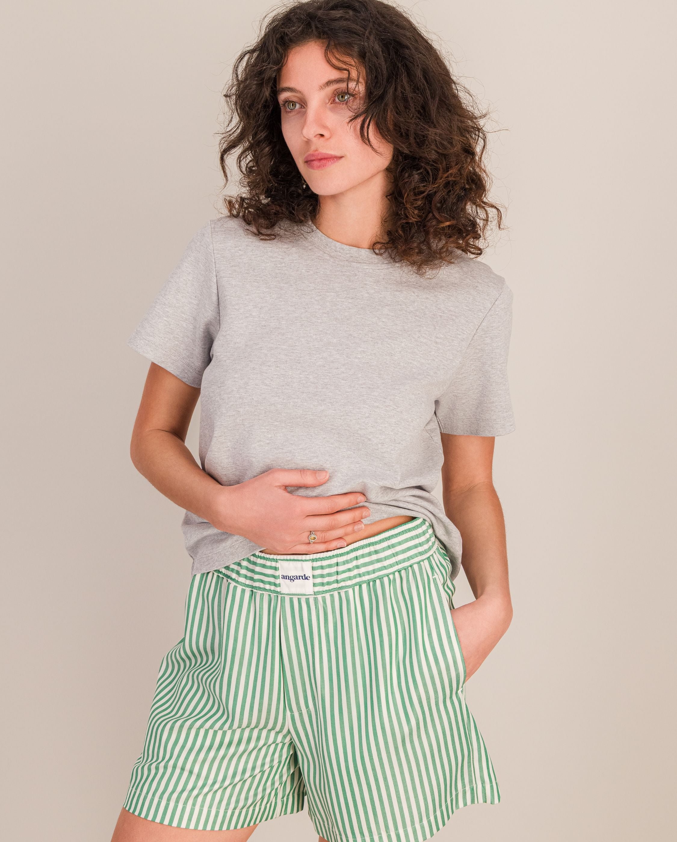 Women's organic cotton t-shirt, grey ANGARDE Grey