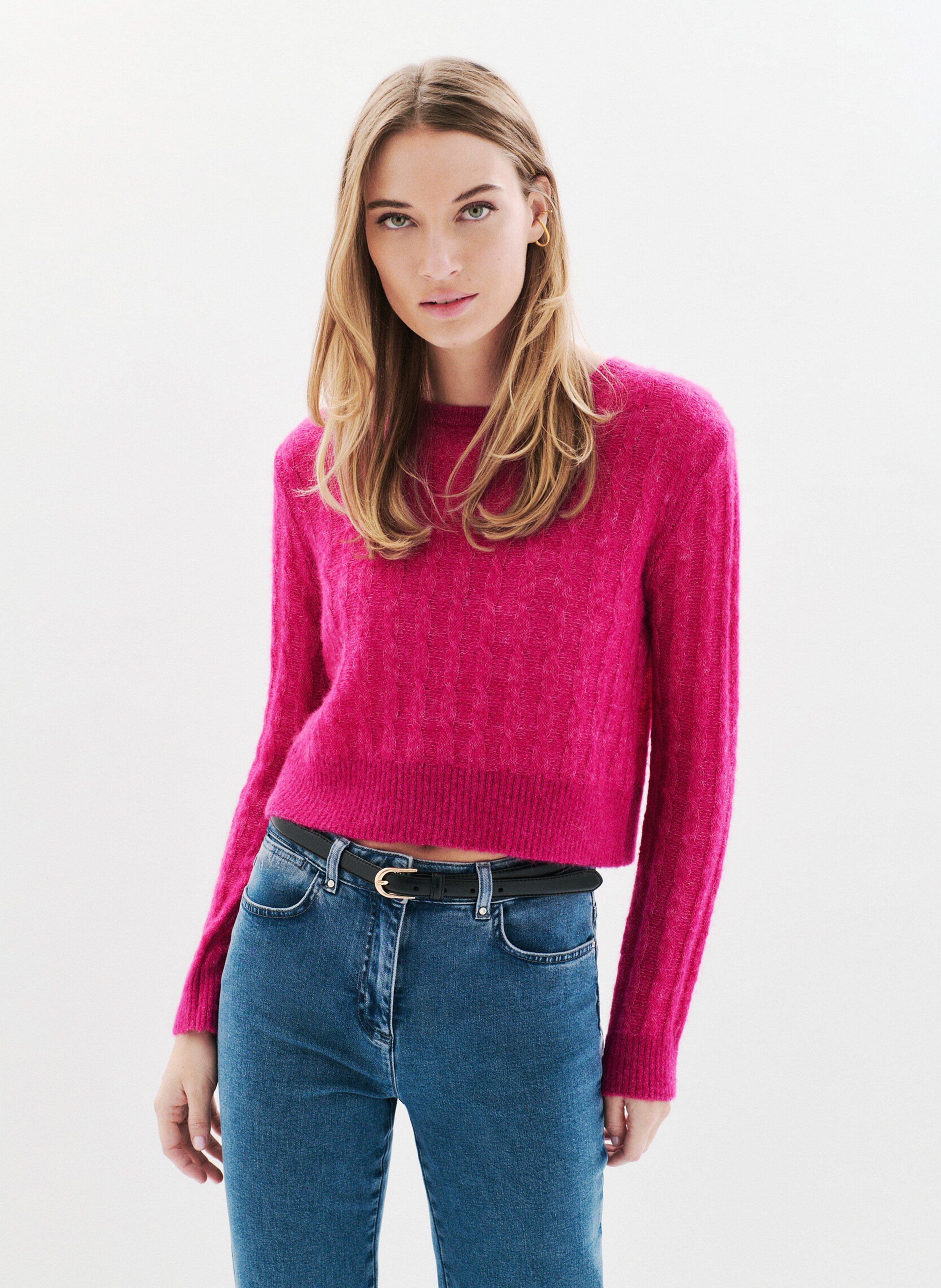 High-neck sweater CAROLL Pink