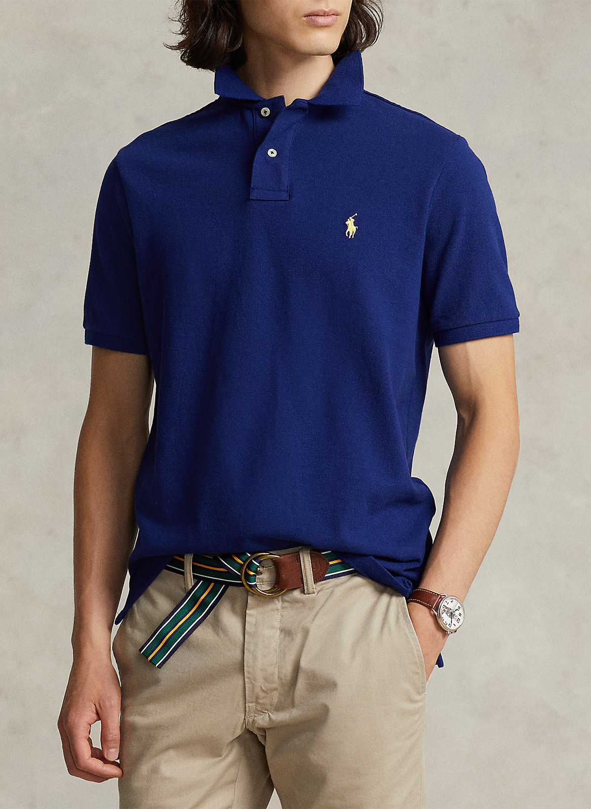 Getailleerde katoenen polo met korte mouwen POLO RALPH LAUREN