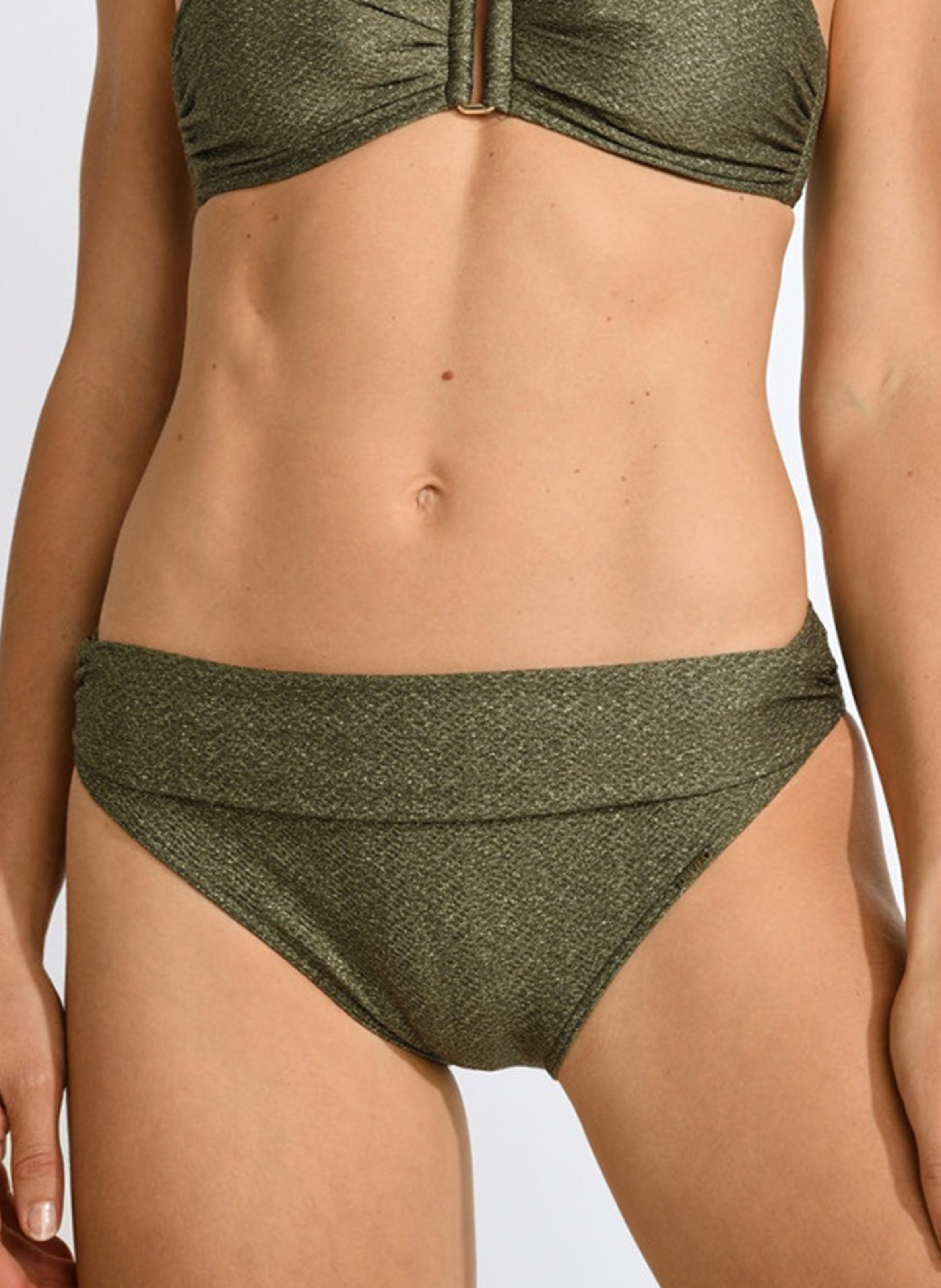 Culotte de bain rayée LIVIA Kaki