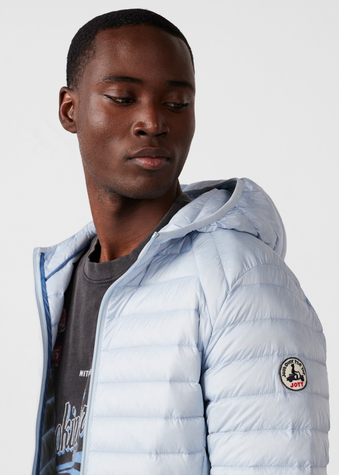 Lightweight hooded puffer jacket nico JOTT Blue