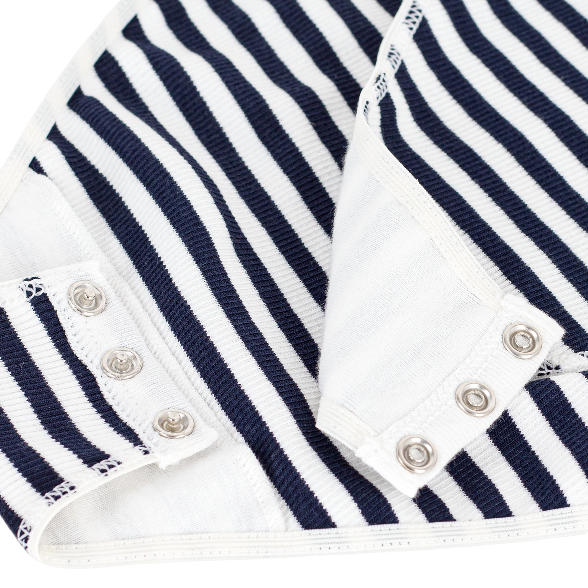 <body> Korte mouwen met strepen </body> PETIT BATEAU Grijs