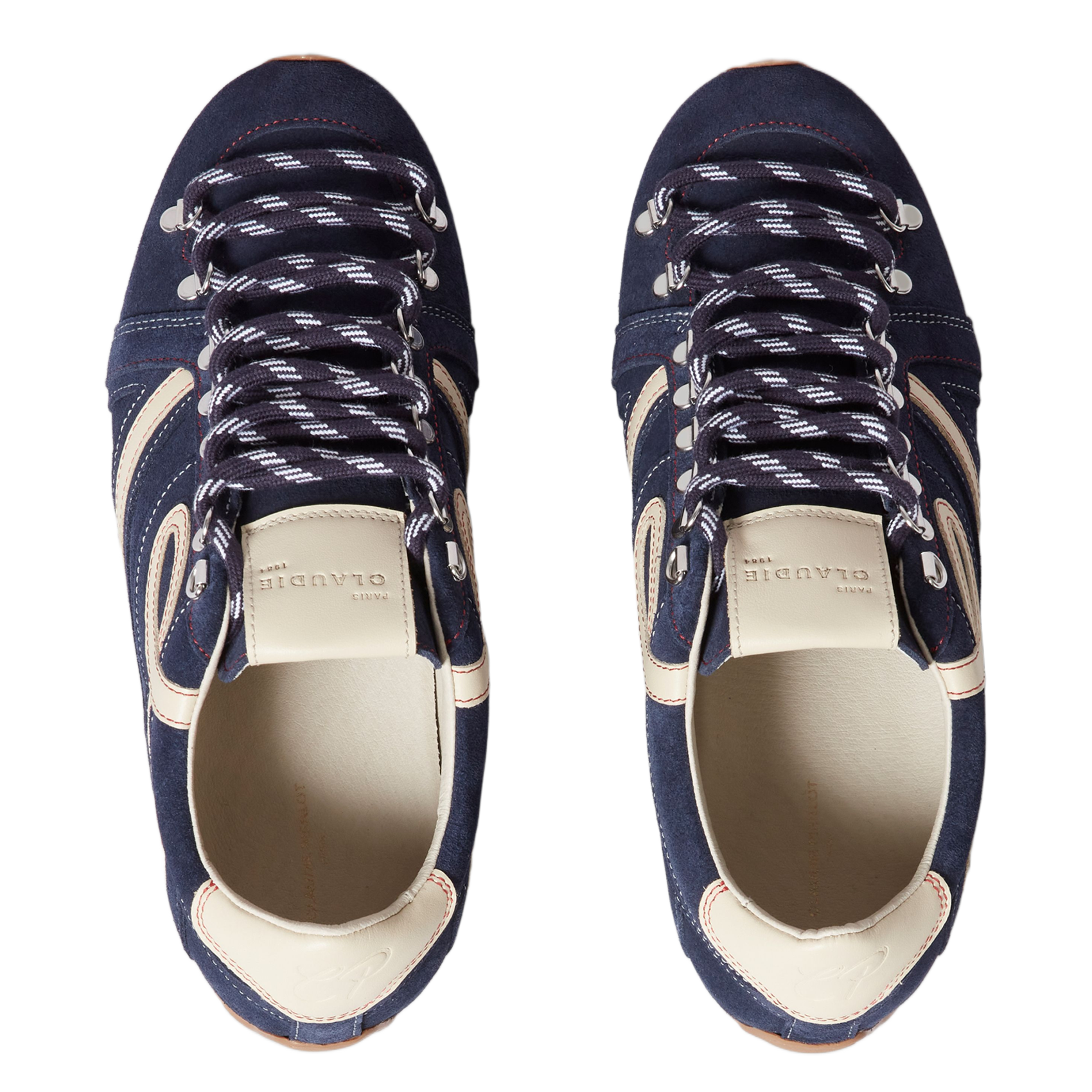 Baskets basses en cuir velours CLAUDIE PIERLOT Bleu
