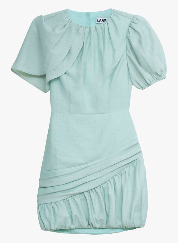 Vestido corto de algodn con cuello redondo Azul Laagam - Mujer | Place des Tendances Vestido corto de algodn con cuello redondo Azul Laagam - Mujer | Place des Tendances