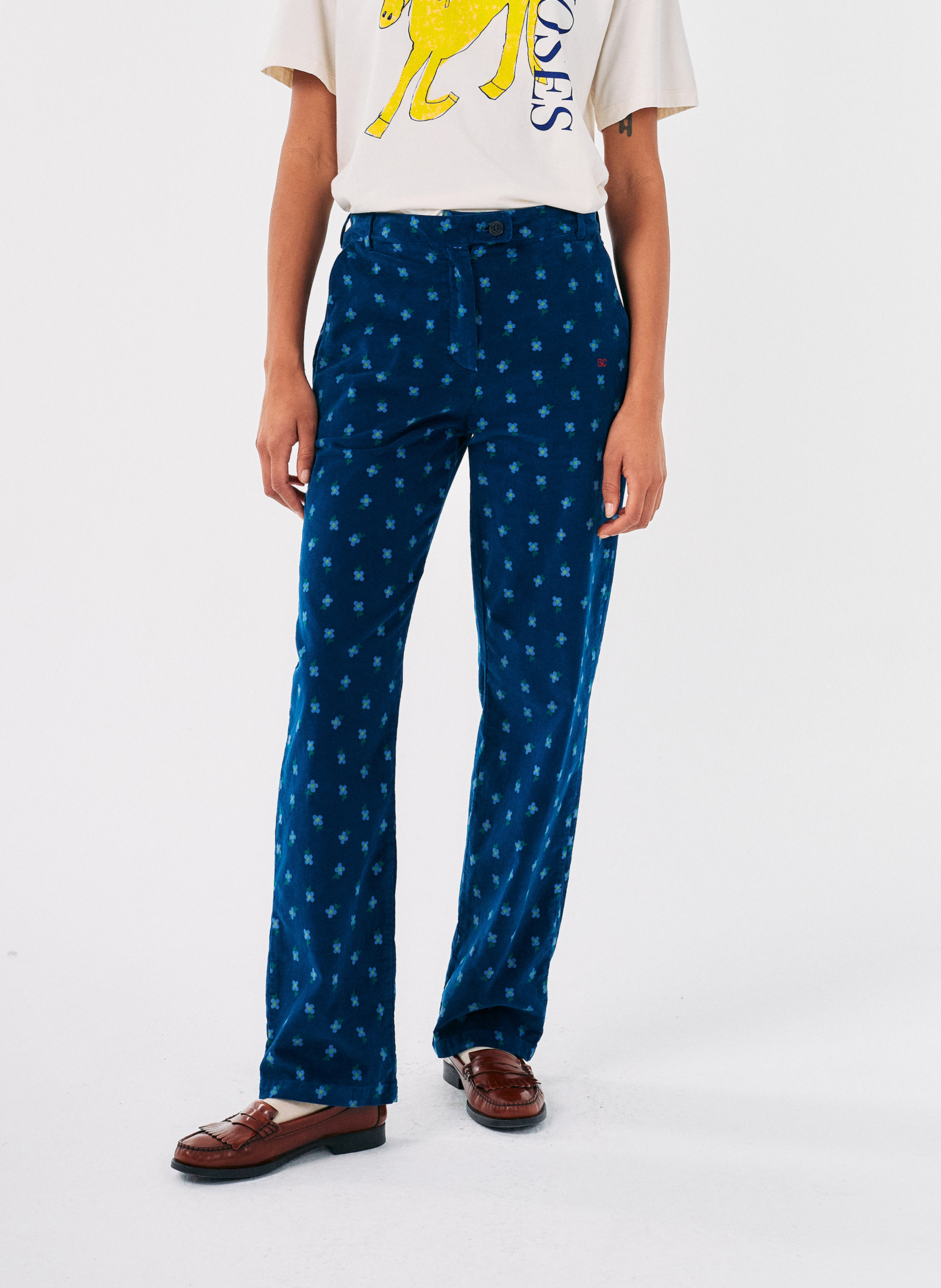 Rechte broek | katoenblend BOBO CHOSES Blauw