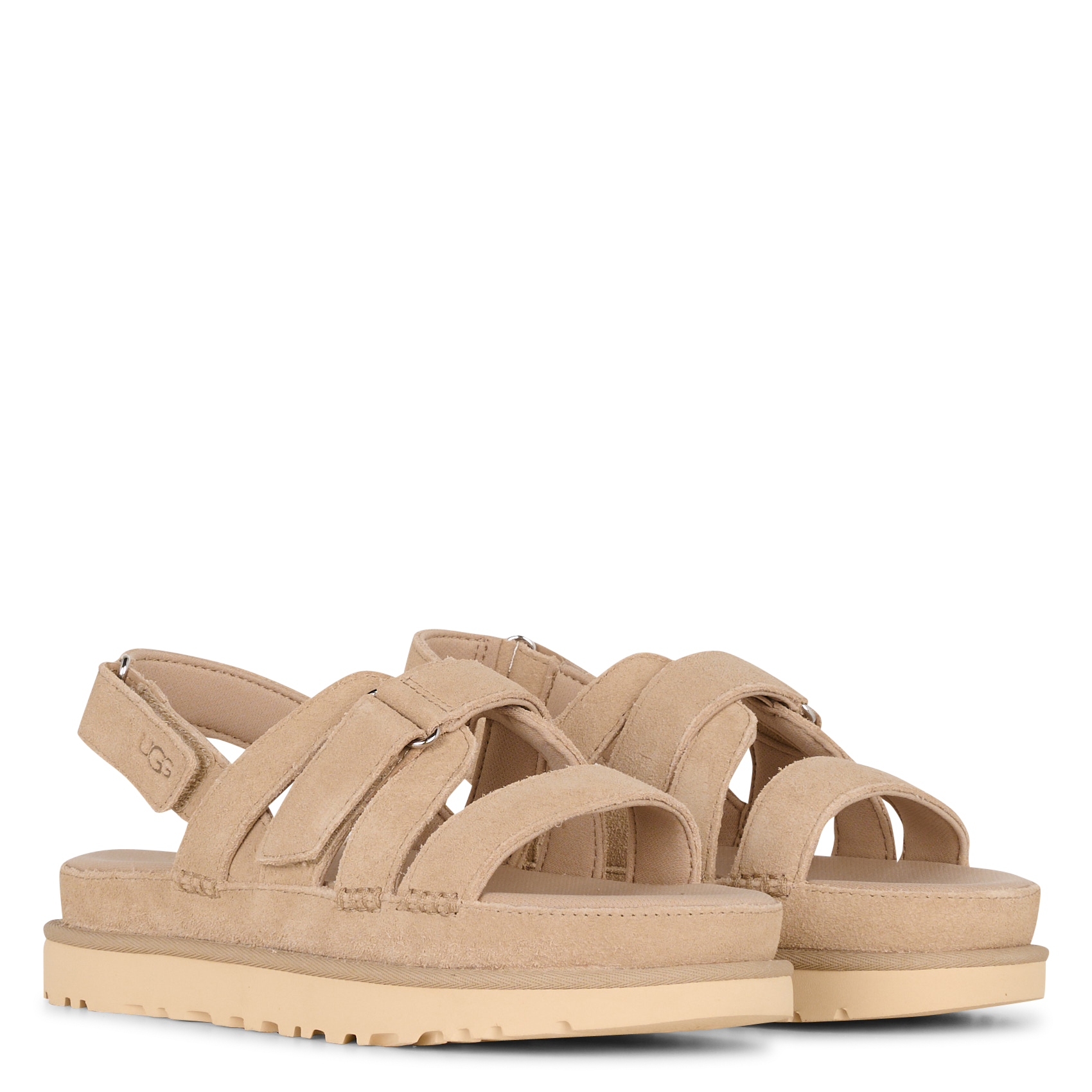 Aouda flat leather sandals UGG Brown