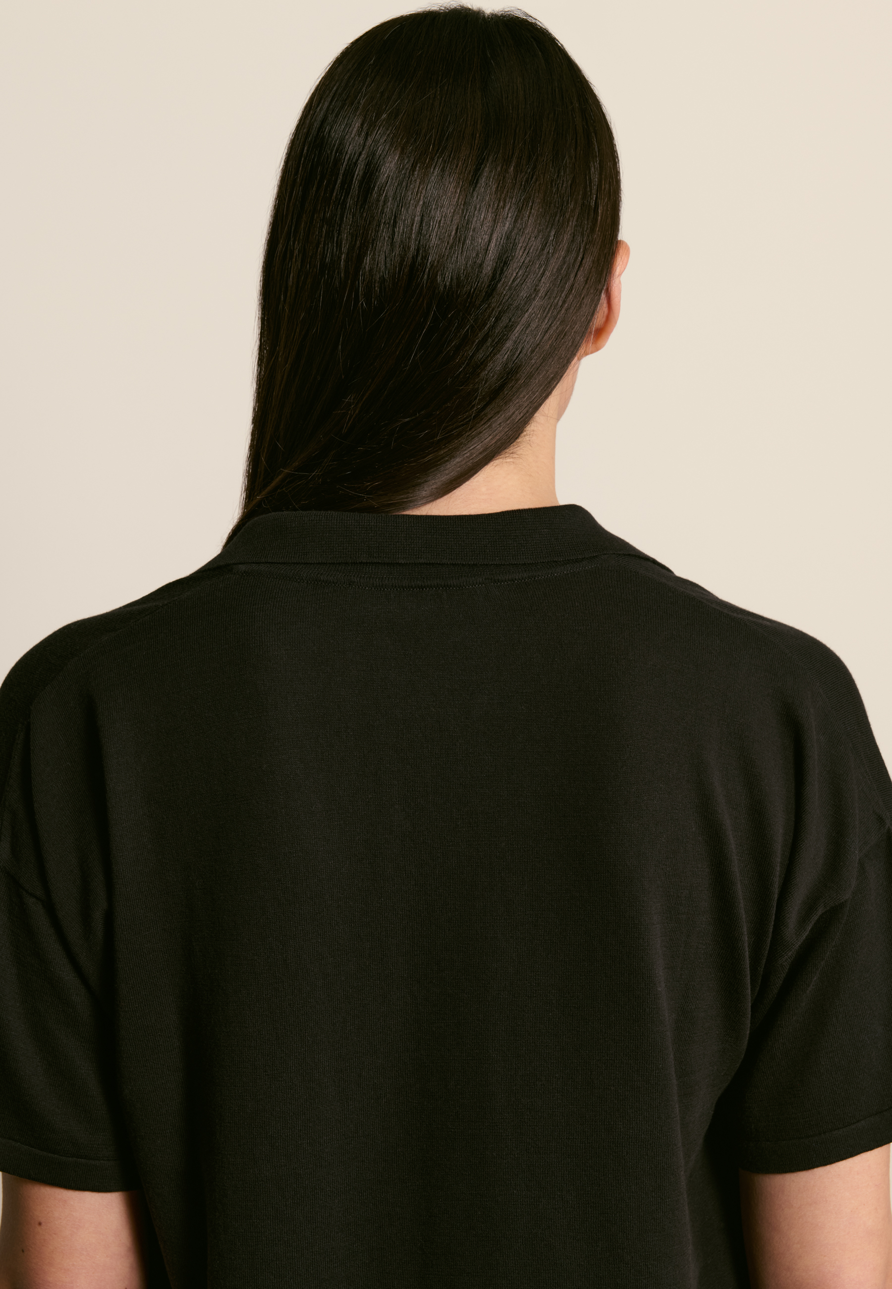 Polo en coton biologique MAISON MONTAGUT Noir