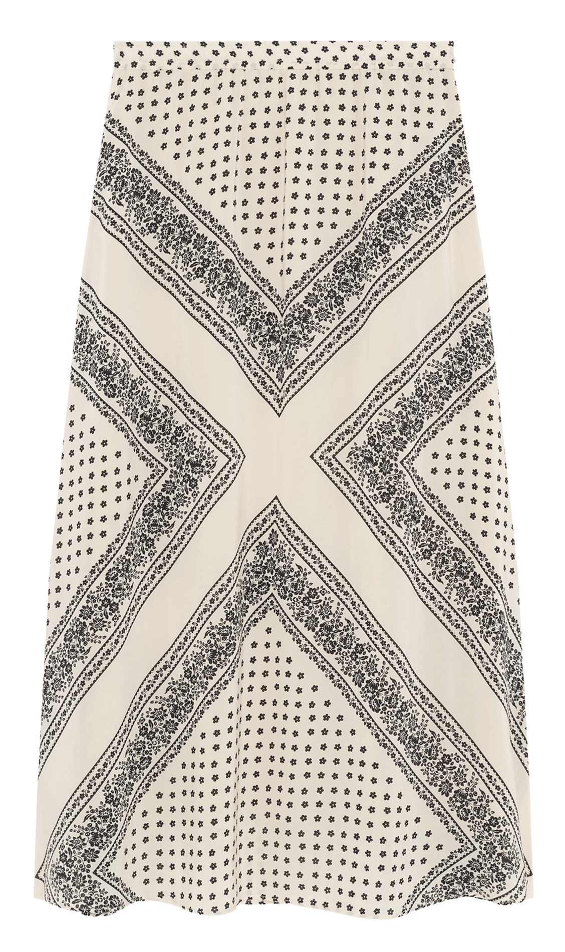 Jupe midi imprimée PABLO Beige