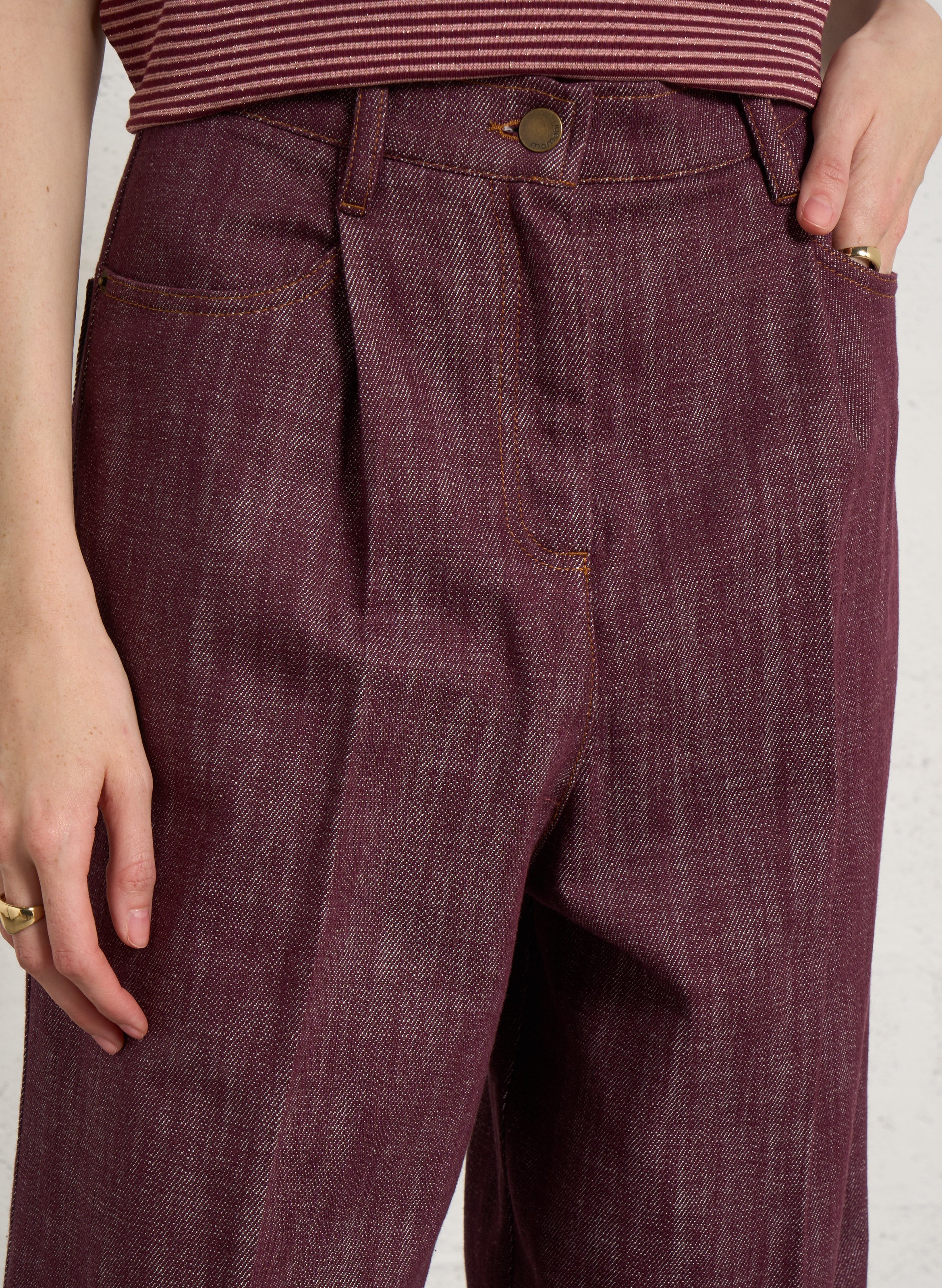 Weit geschnittene Jeans - aus Baumwolle MOMONI Rot