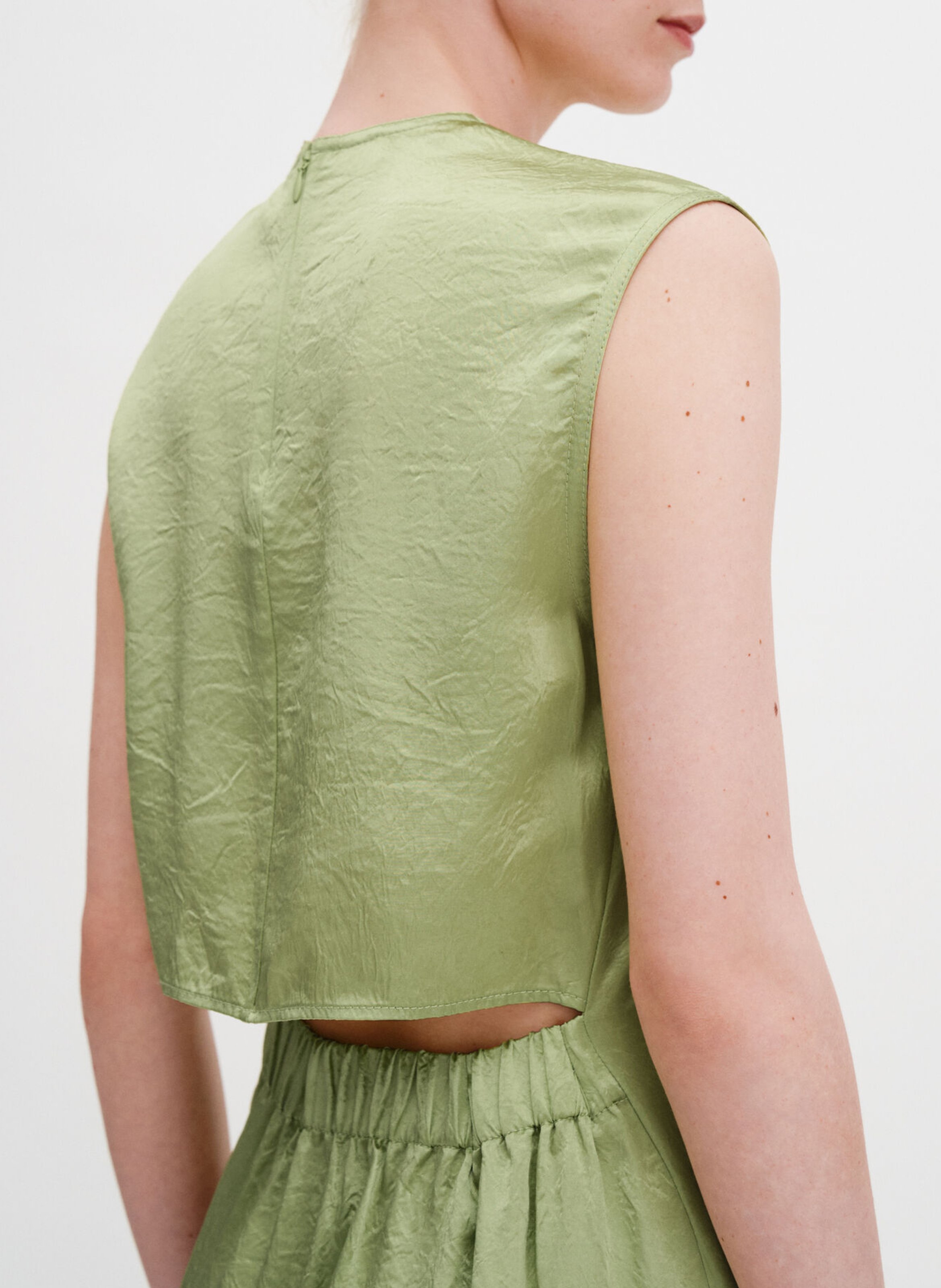 Vestido largo recto liso FILIPPA K Verde